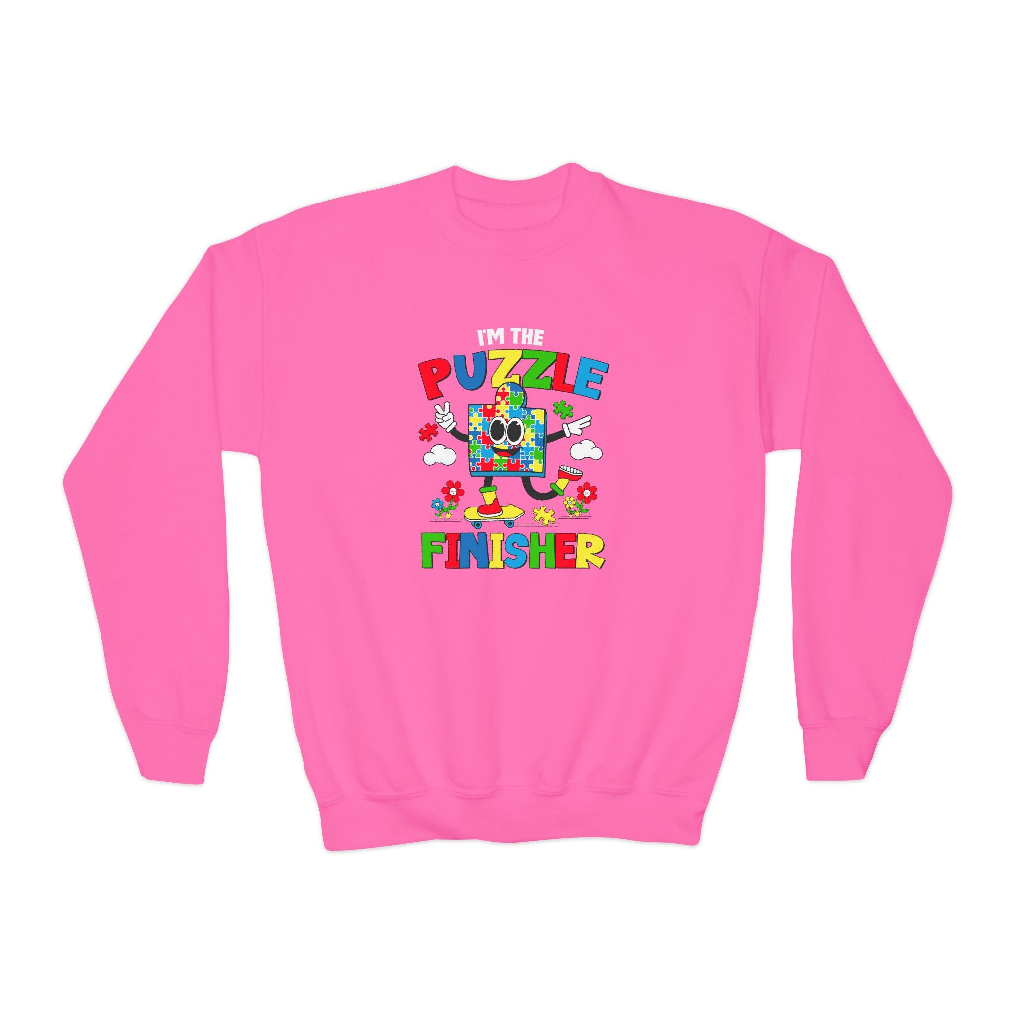 I'm The Puzzle Finisher, Youth Crewneck Sweatshirt