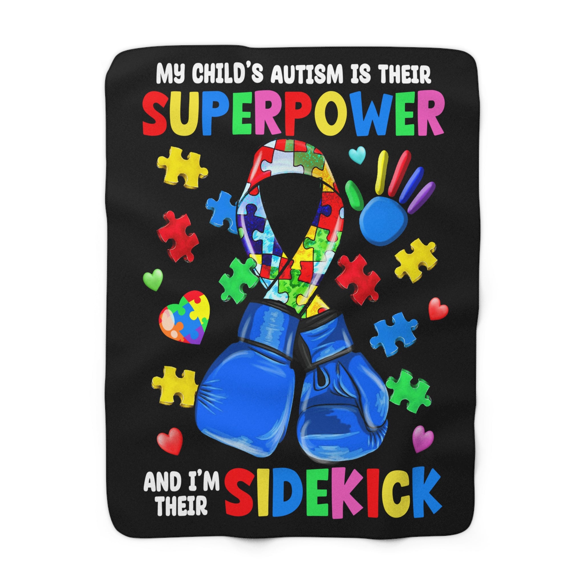 My Child's Austim, Sherpa Fleece Blanket