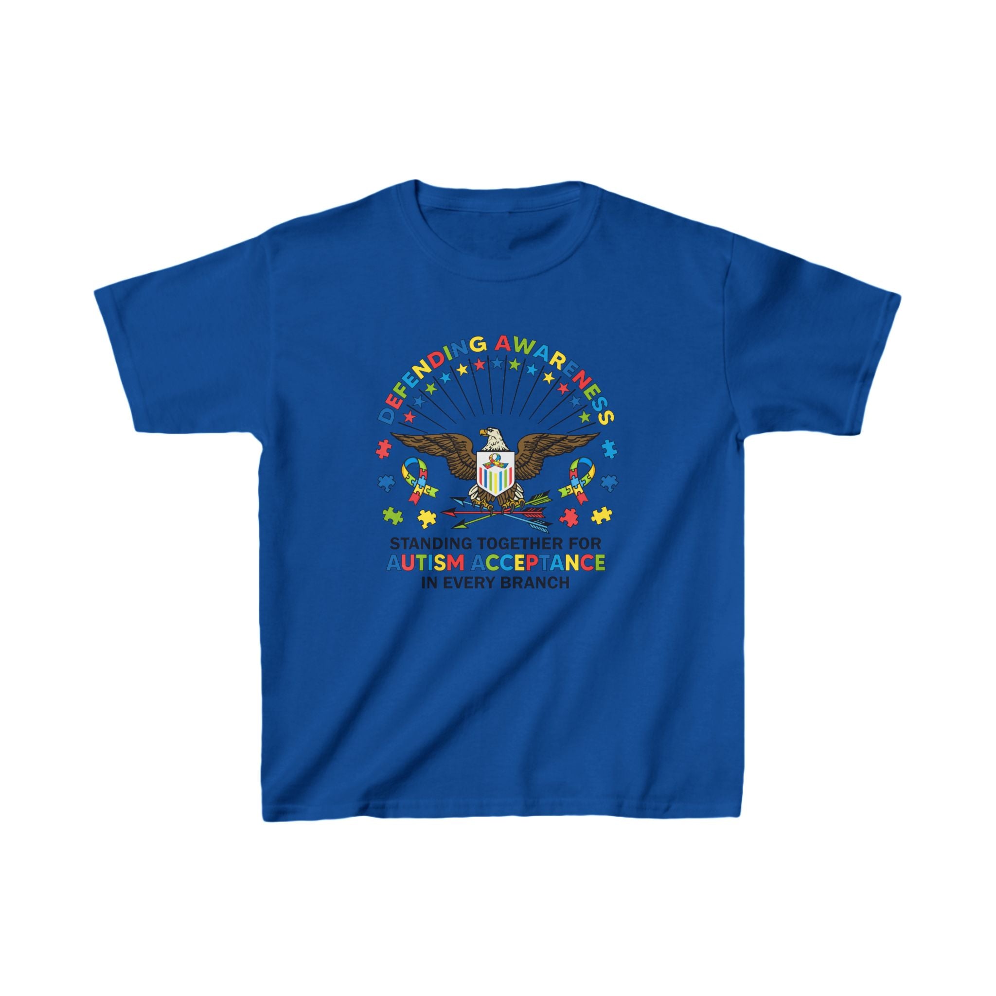 Defending Awareness, Unisex Children's T-Shirt | Autism Awareness in Every U.S. Military Branch