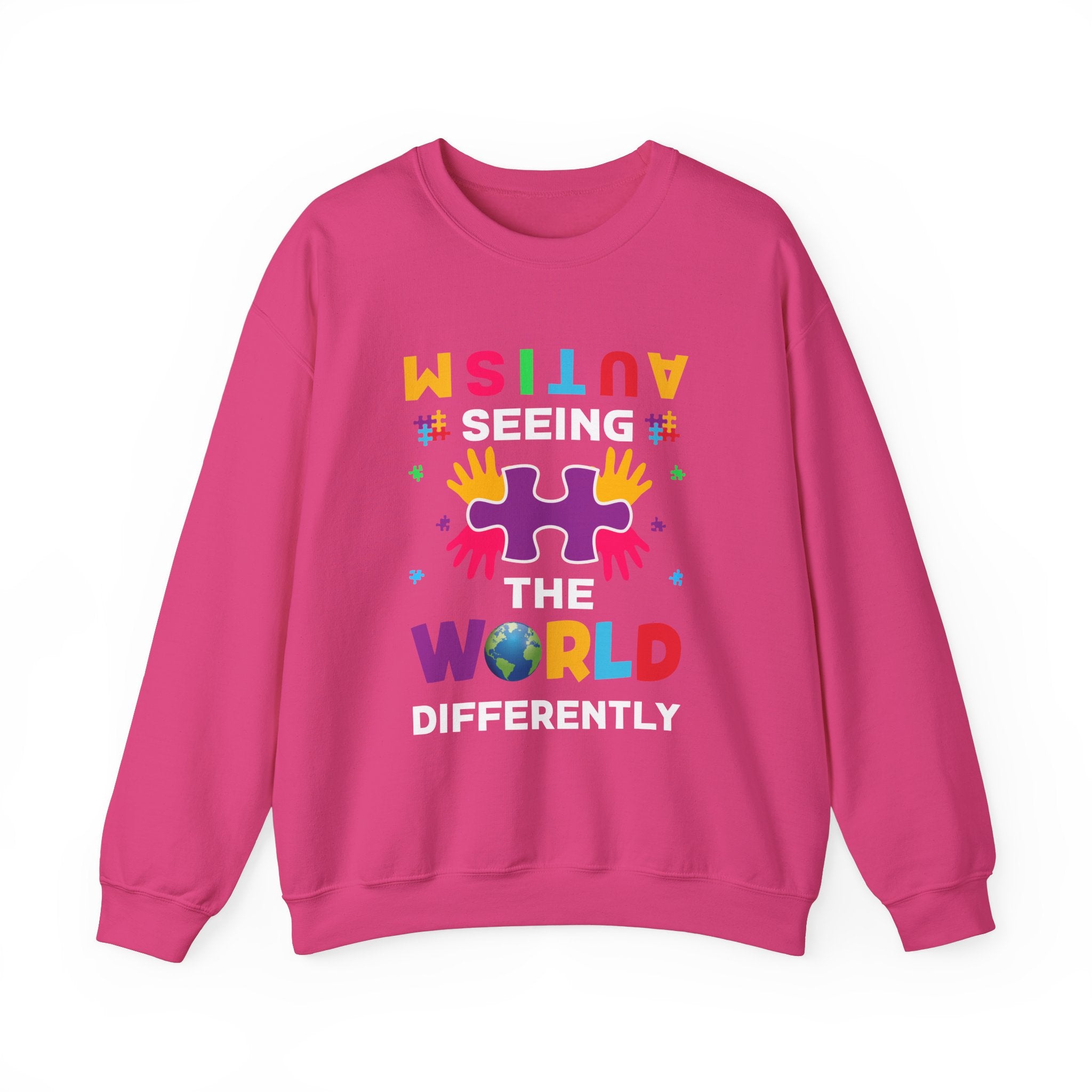 Seeing the World Differently, Autism Awareness Adult Sweatshirt