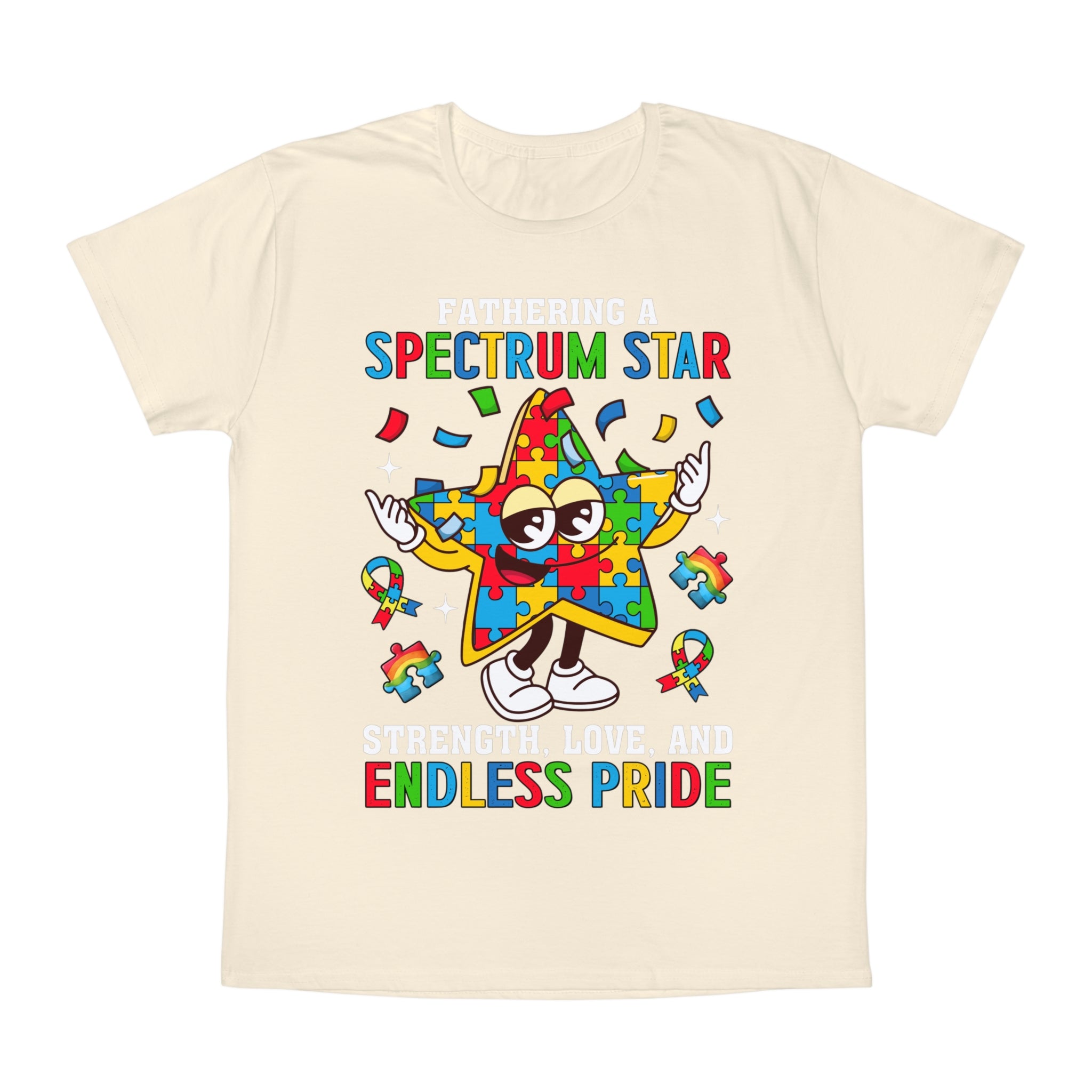 Fathering a Spectrum Star, Autism Awareness, Adult T-Shirt