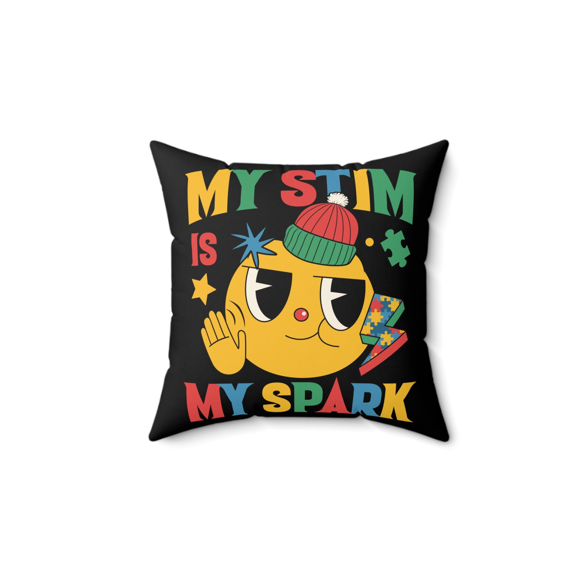My Spark Nonverbal Austim Spun Polyester Square Pillow