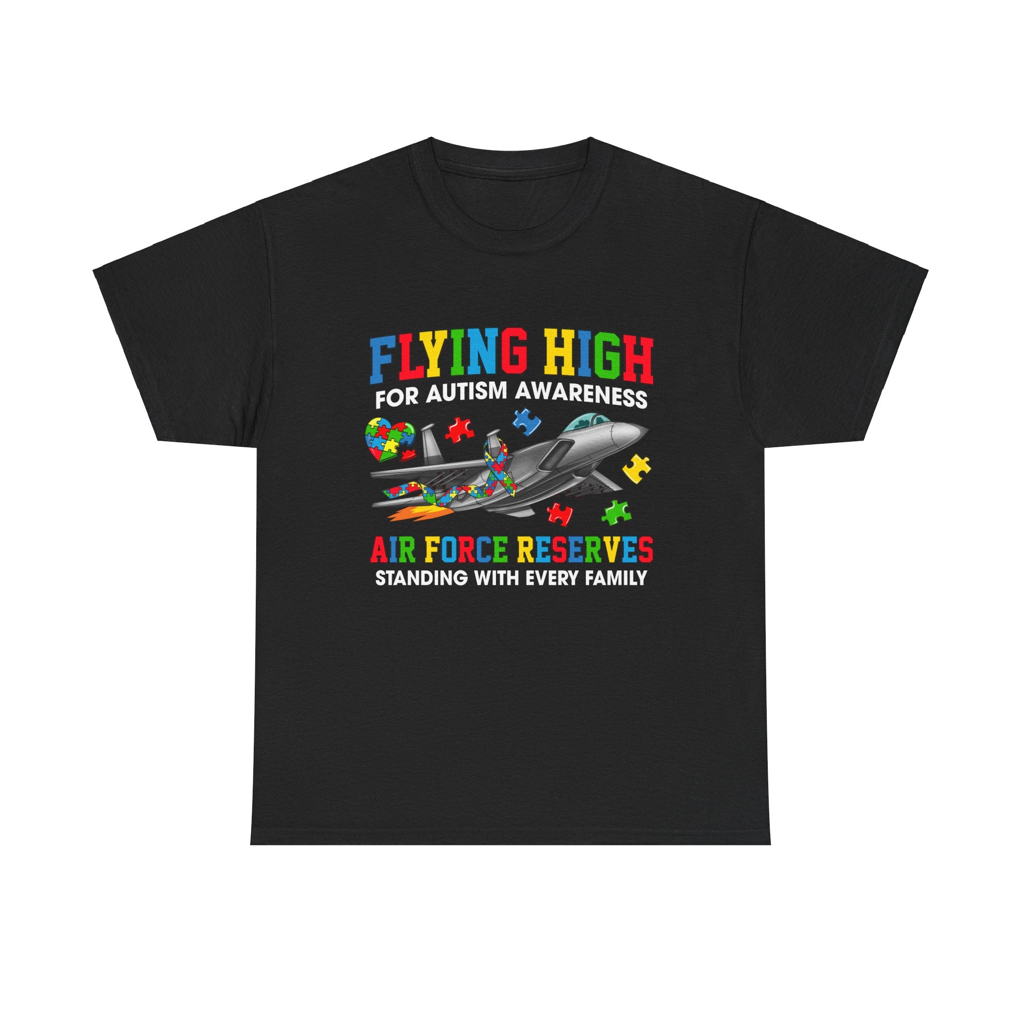 Flying High for Autism Awareness Adult T-Shirt | Airforce Reserves Support Tee