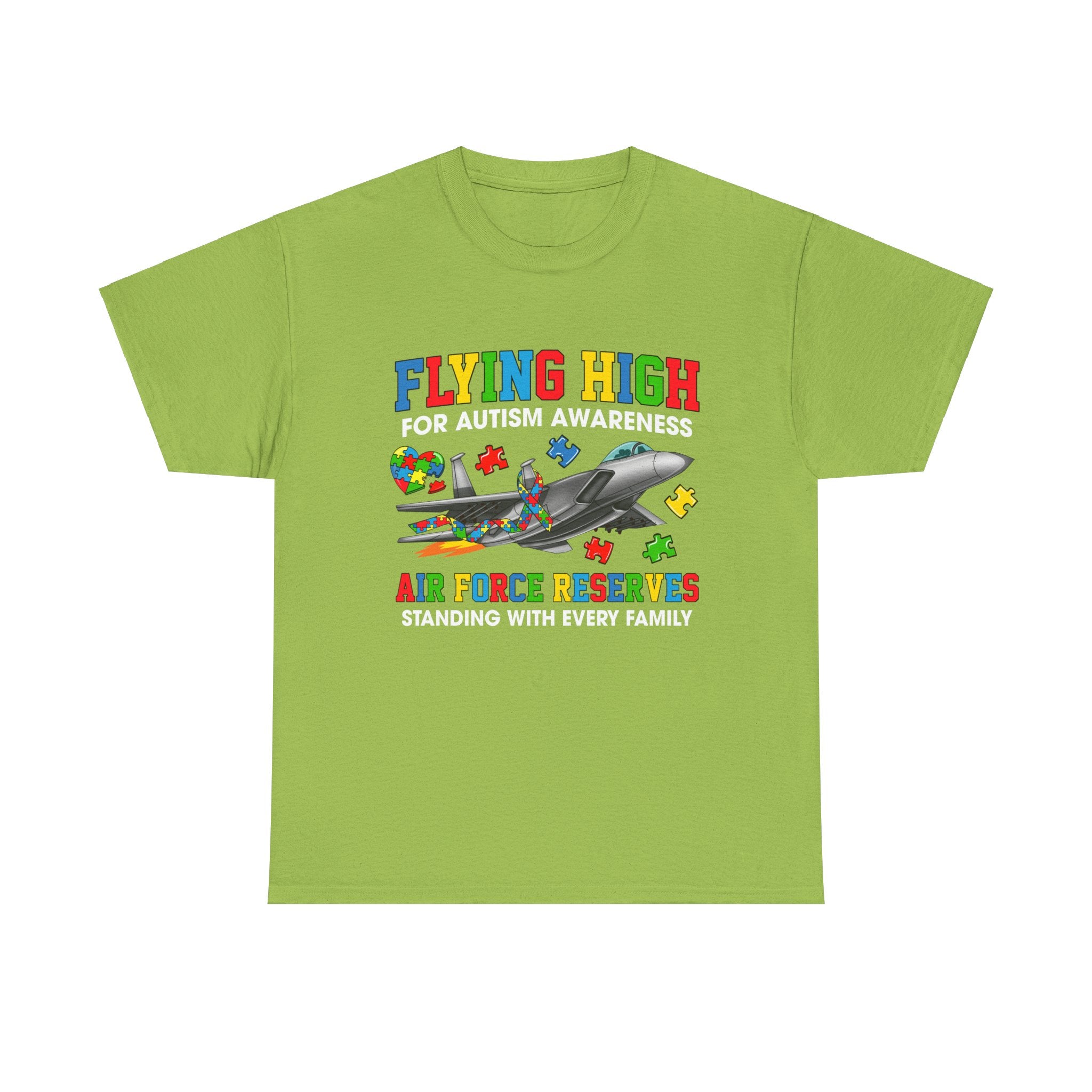 Flying High for Autism Awareness Adult T-Shirt | Airforce Reserves Support Tee