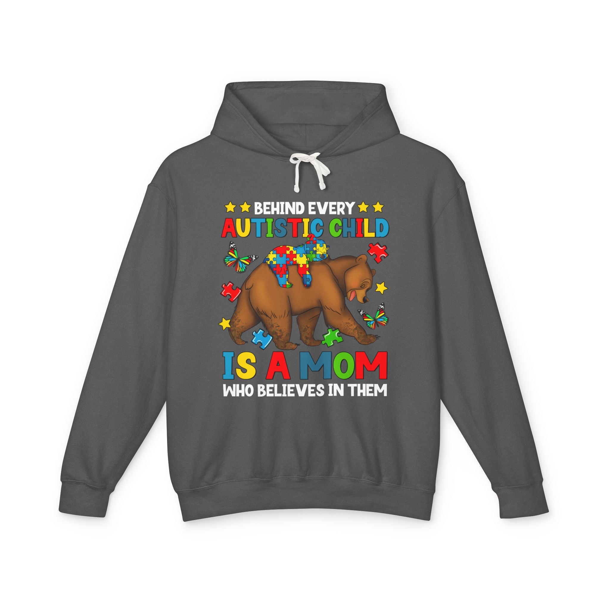 Behind Every Autistic Child, Autism Awareness Adult Hoodie