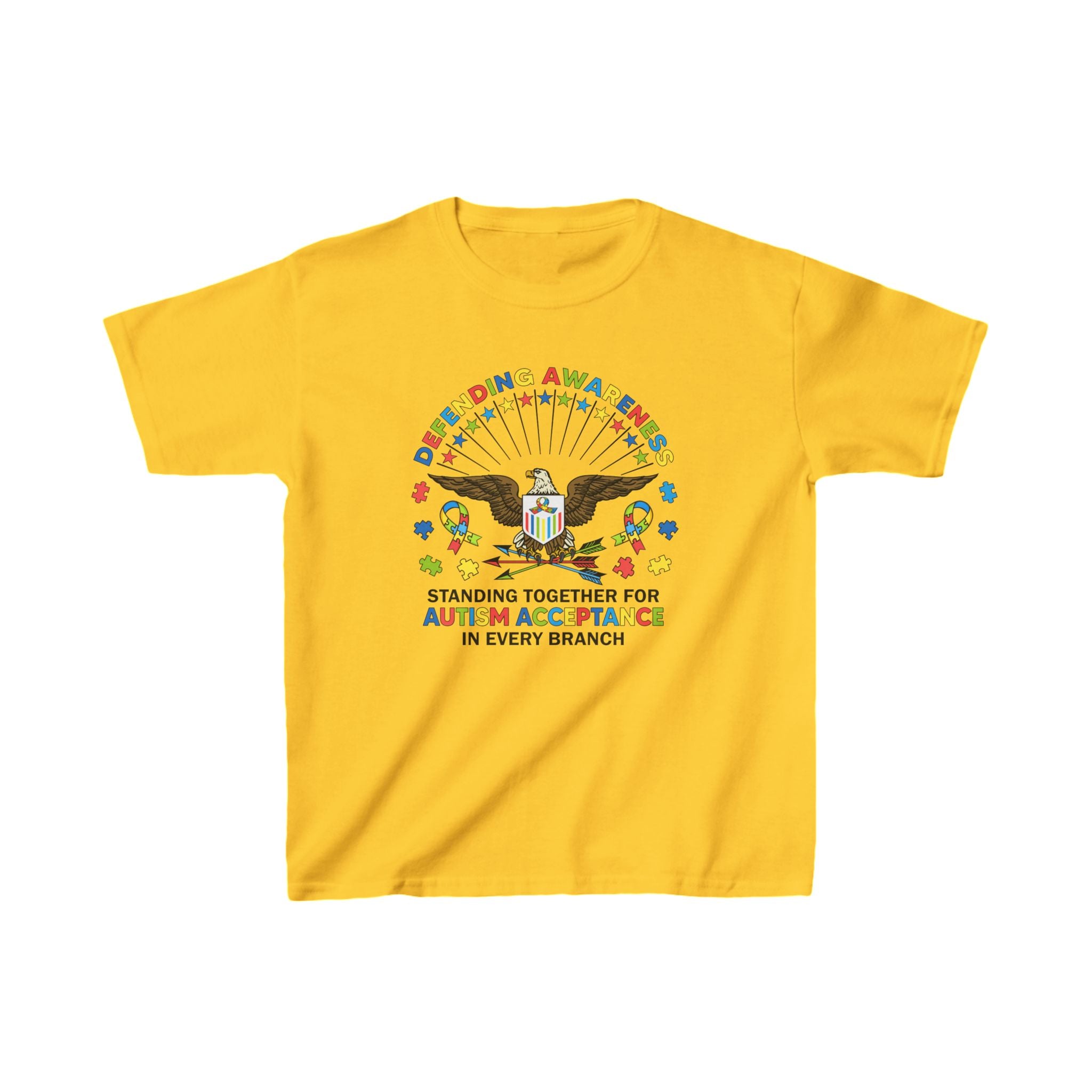 Defending Awareness, Unisex Children's T-Shirt | Autism Awareness in Every U.S. Military Branch