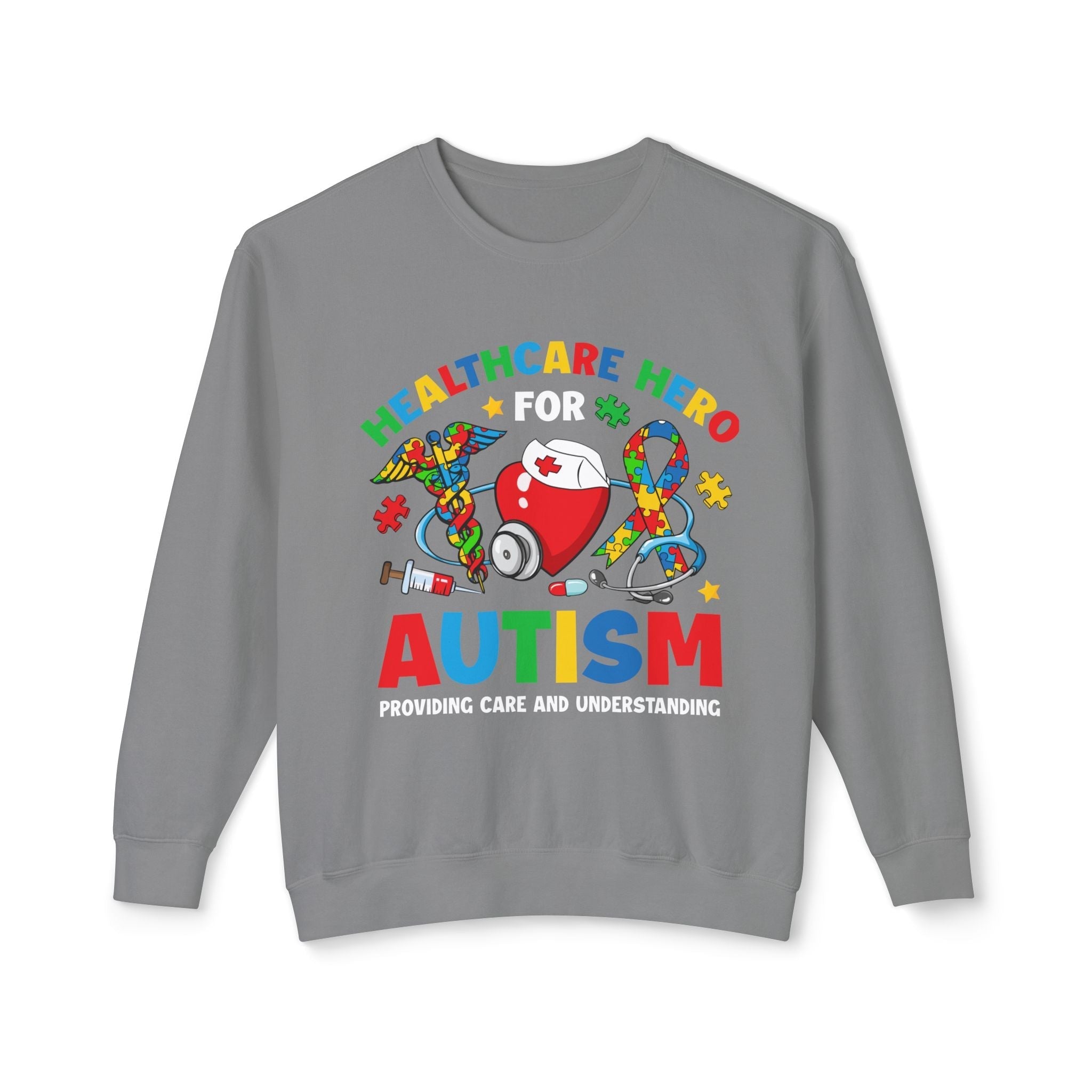 "Healthcare Hero Autism Awareness Sweatshirt – 'Healthcare