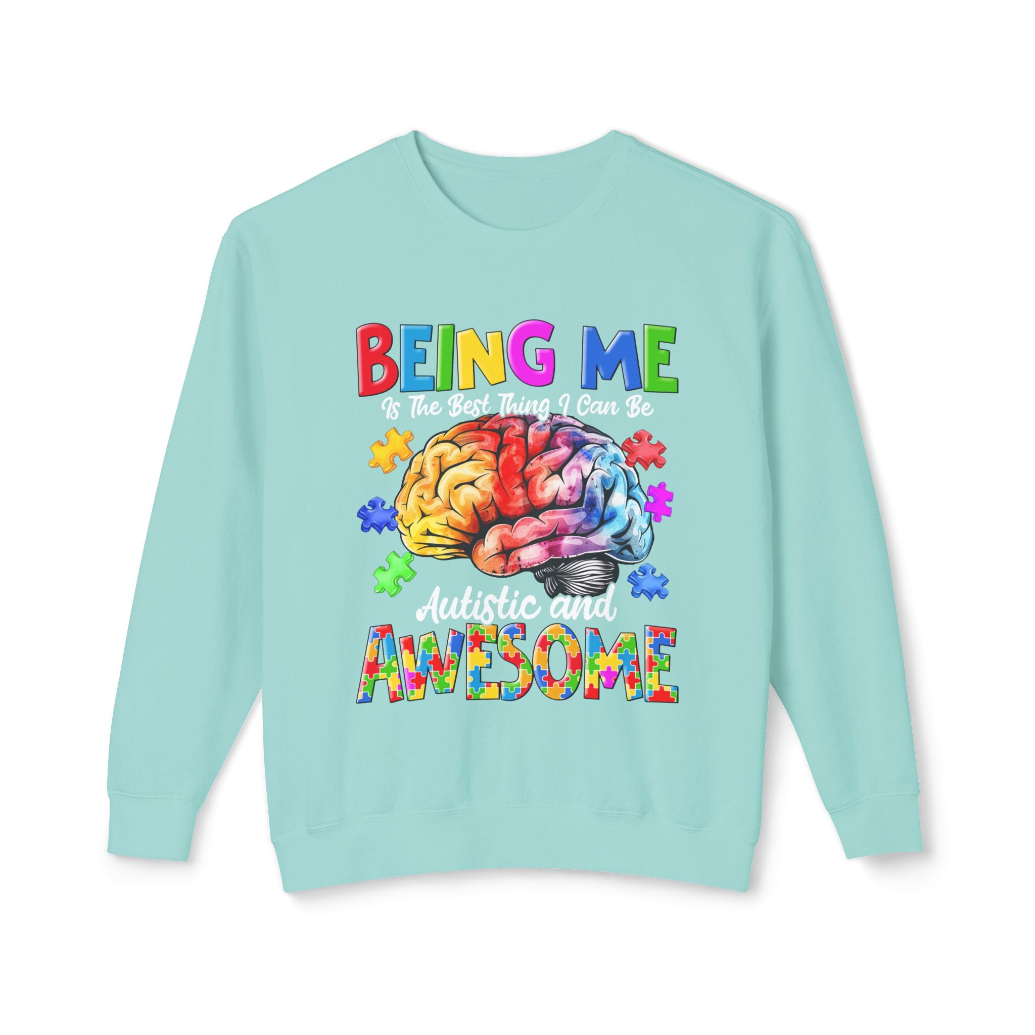 Autistic & Awesome, Autism Awareness Unisex Adult Sweatshirt