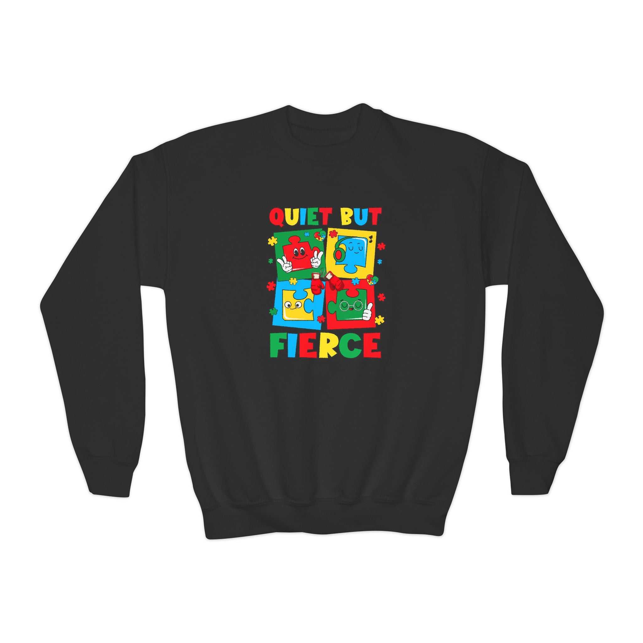 Quiet But Fierce, Youth Crewneck Sweatshirt