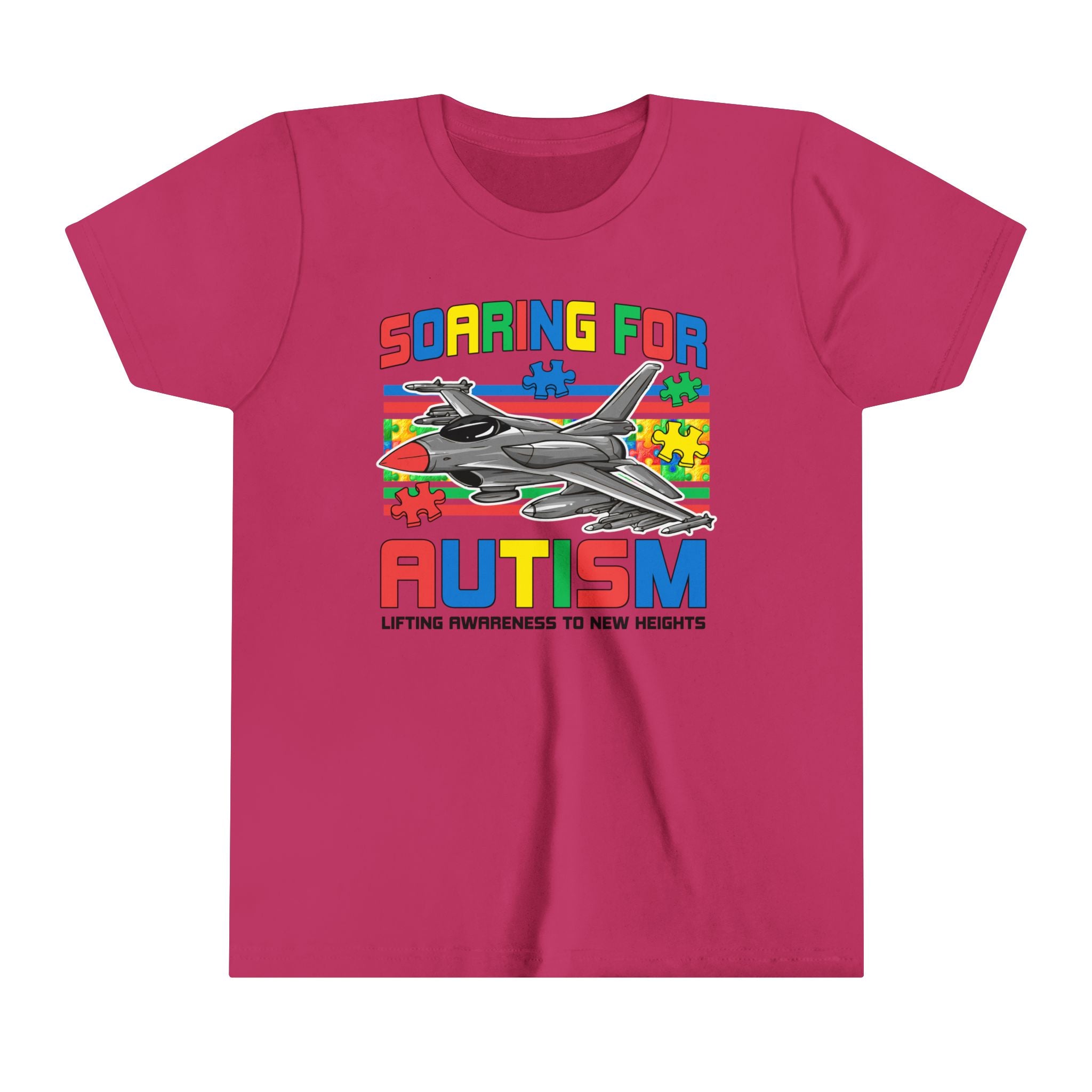 Soaring for Autism Awareness Children's T-Shirt | Airforce-Inspired Autism Support Tee