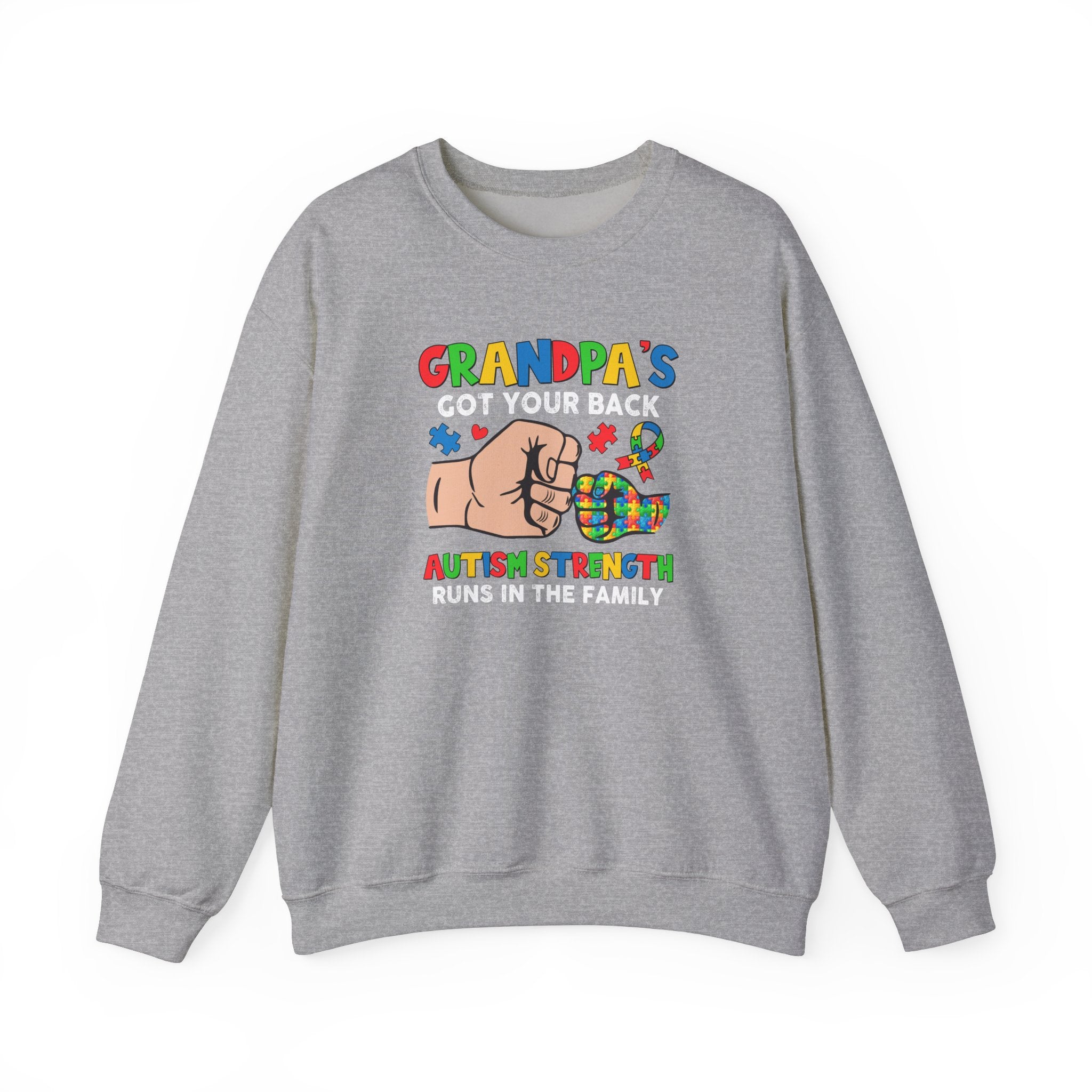 Grandpa's Got Your Back, Adult Crewneck Sweatshirt