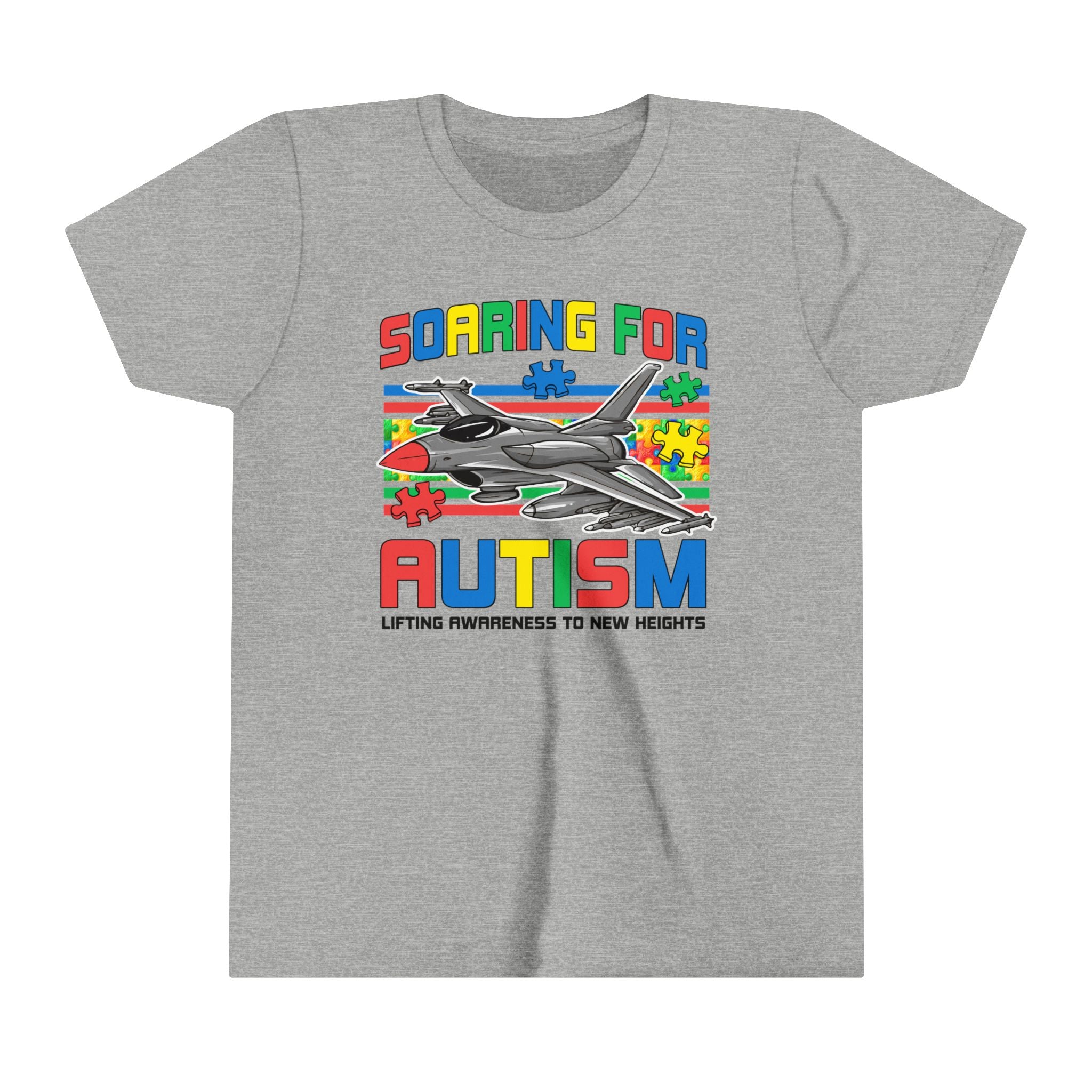 Soaring for Autism Awareness Children's T-Shirt | Airforce-Inspired Autism Support Tee