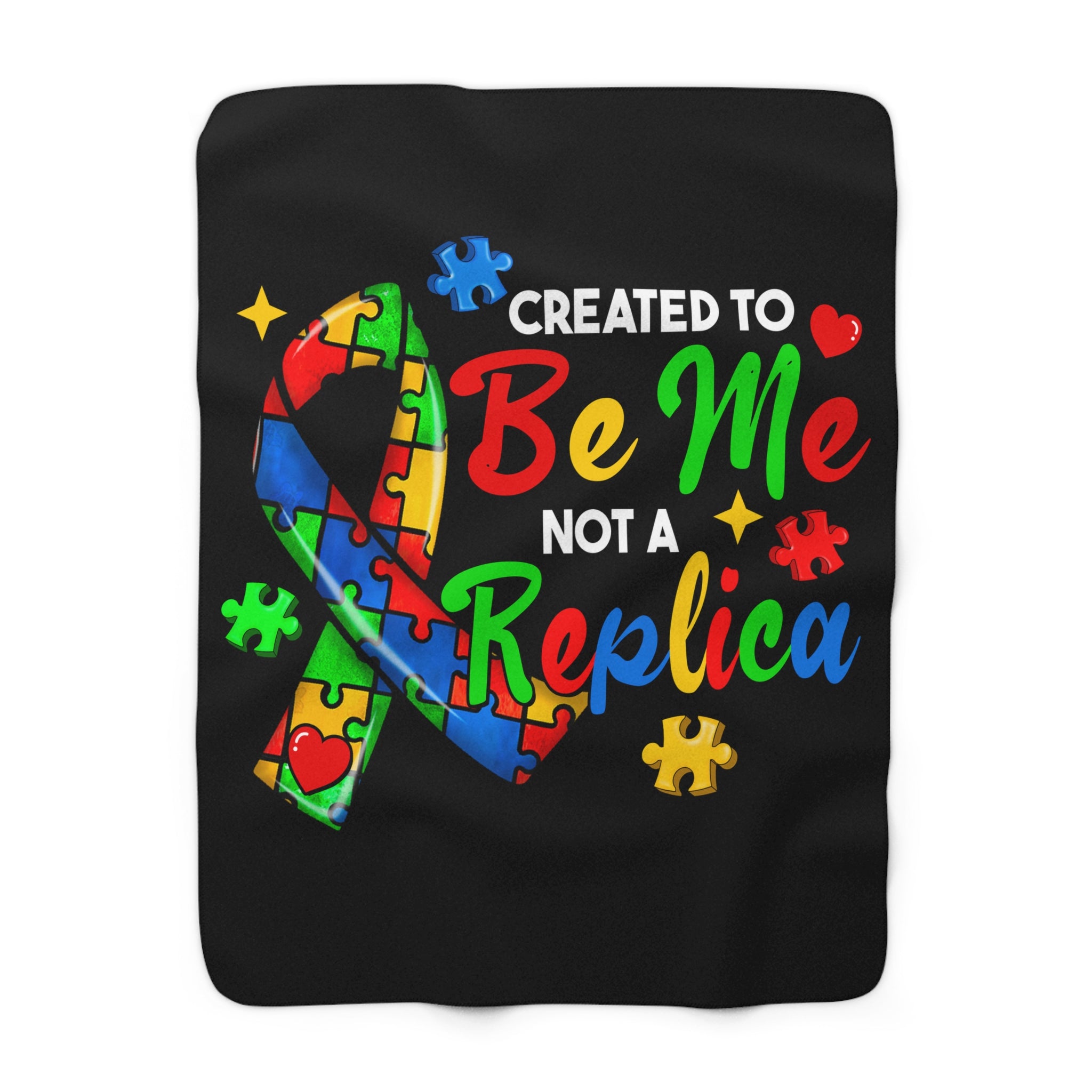 Created To be Me Sherpa Fleece Blanket