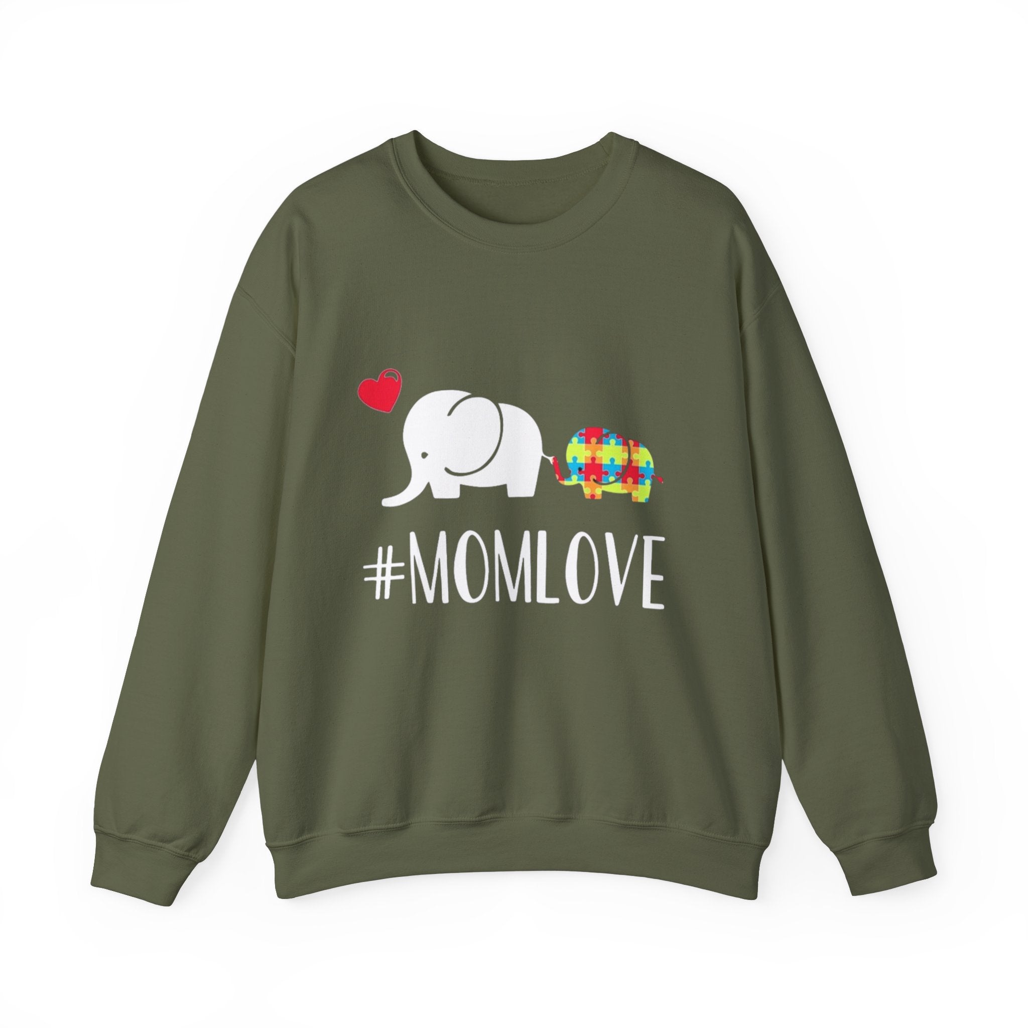 Mom Love, Autism Awareness Adult Sweatshirt