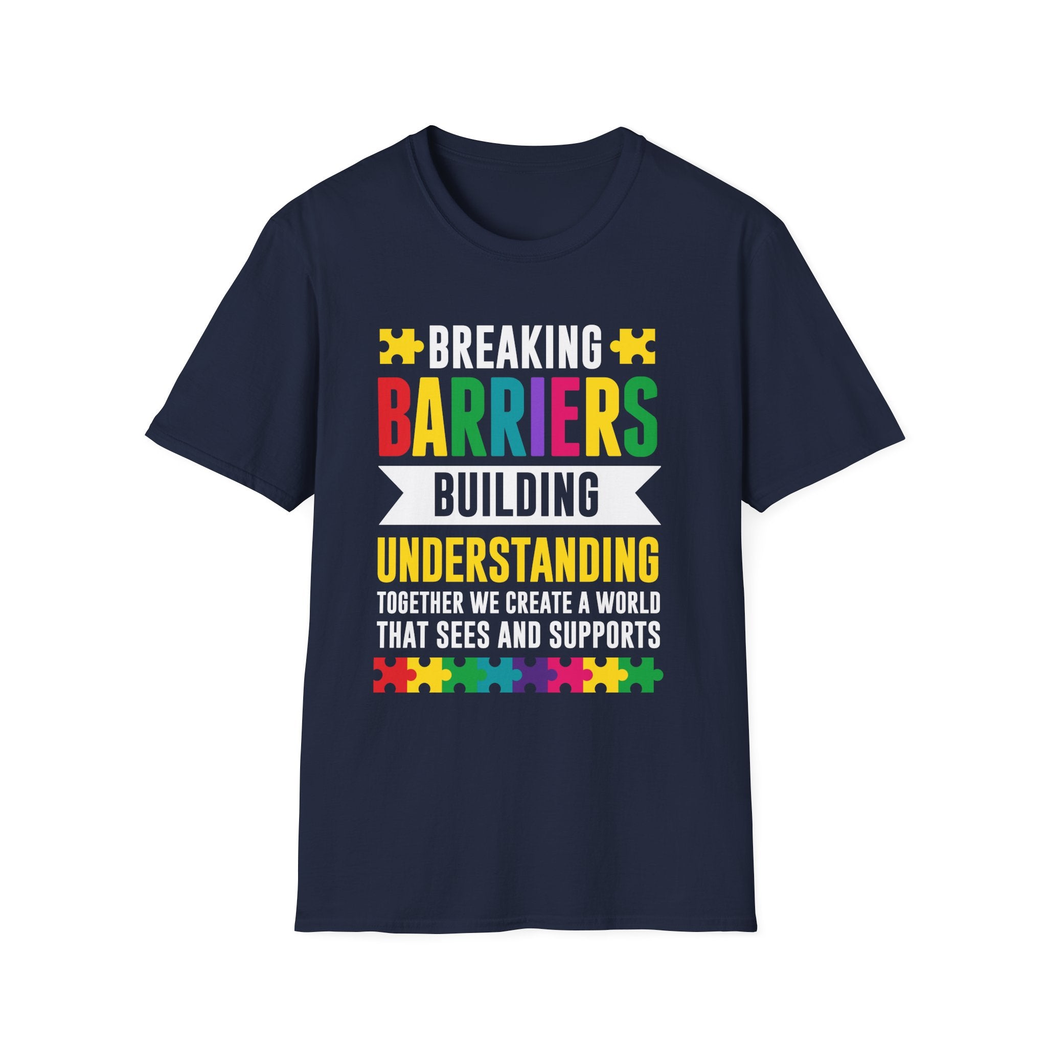 Breaking Barriers Autism Awareness , Adult T-Shirt