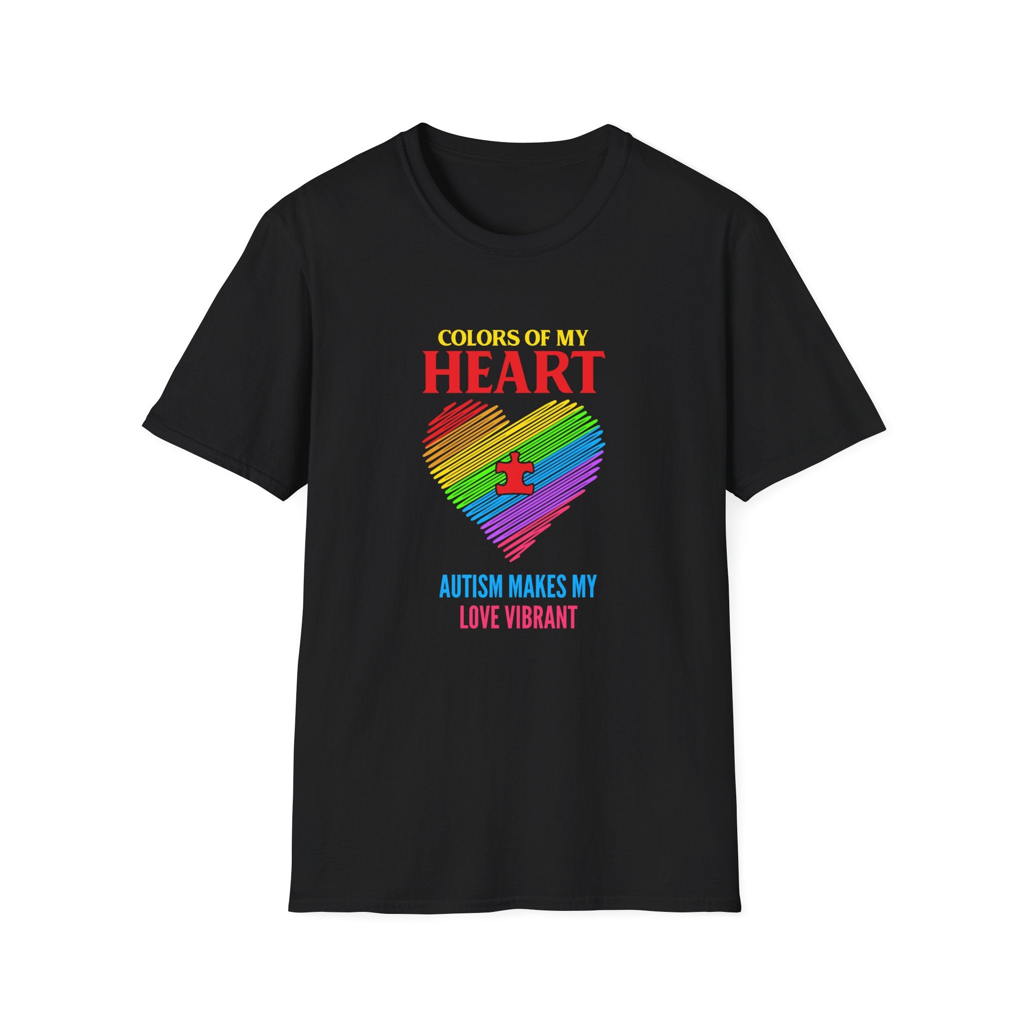 Colors Of my Heart Autism Awareness , Adult T-Shirt