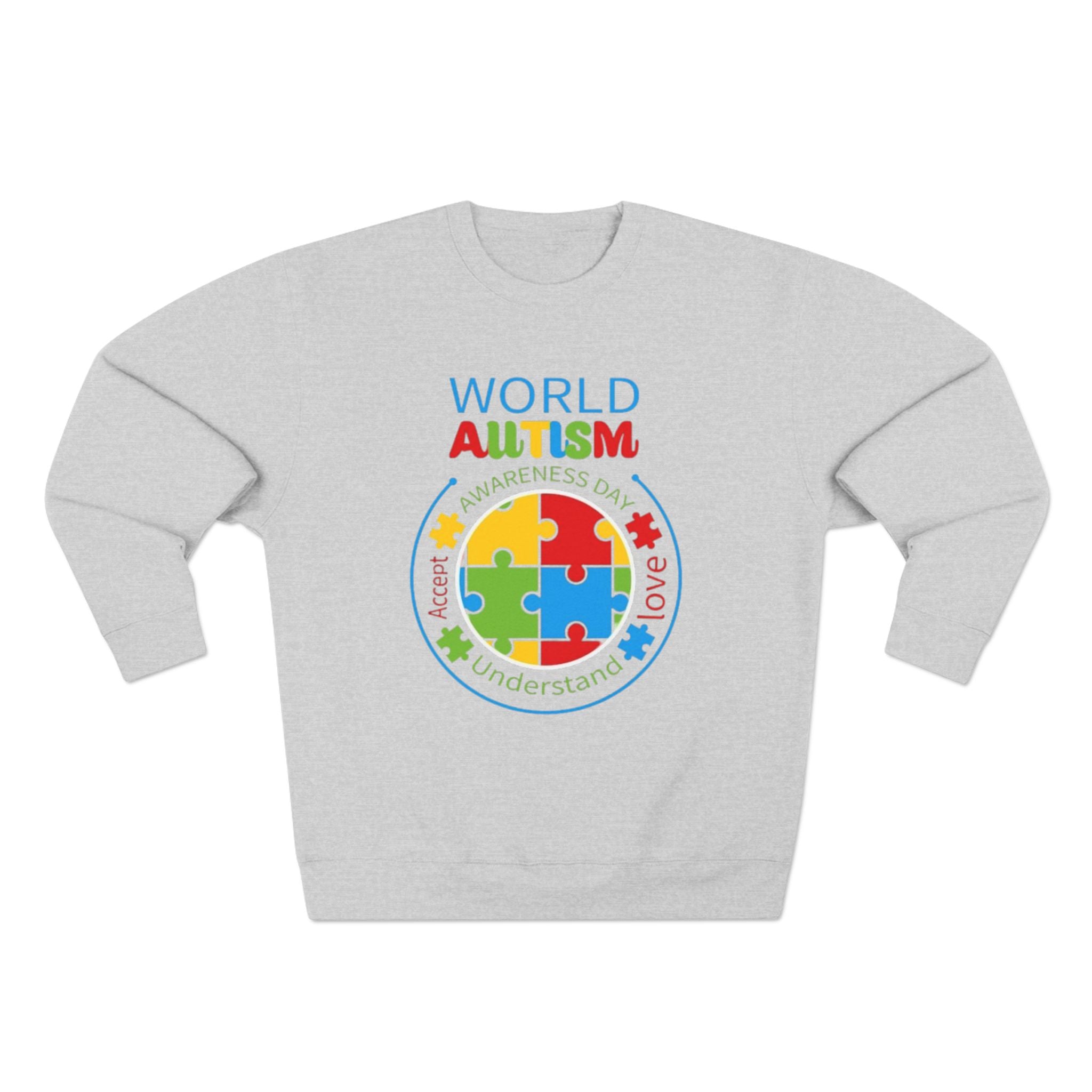 Autism World, Long Sleeve Adult Shirt,  Autism Awareness Apparel