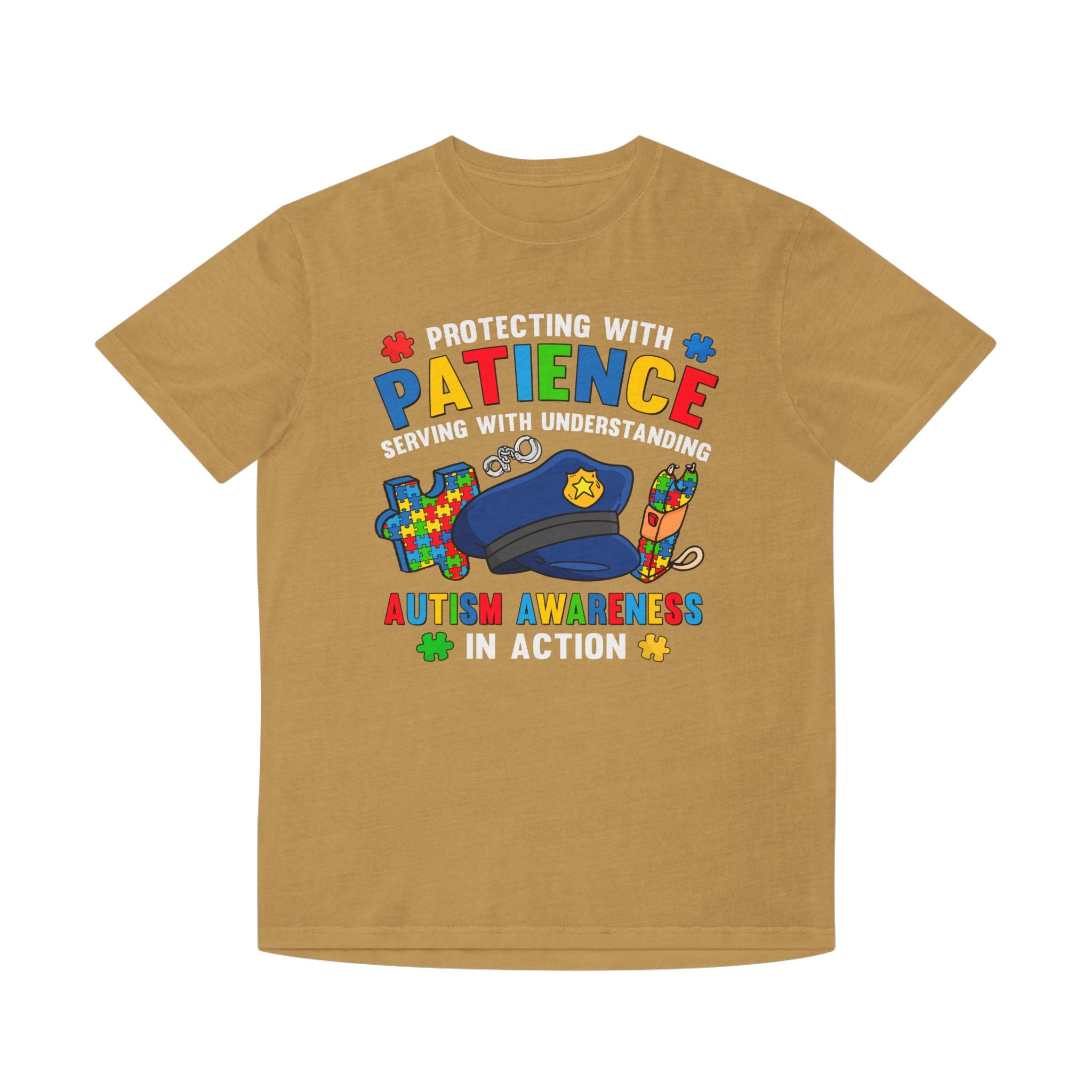 Protecting With Patience, Autism Awareness Adult Tshirt