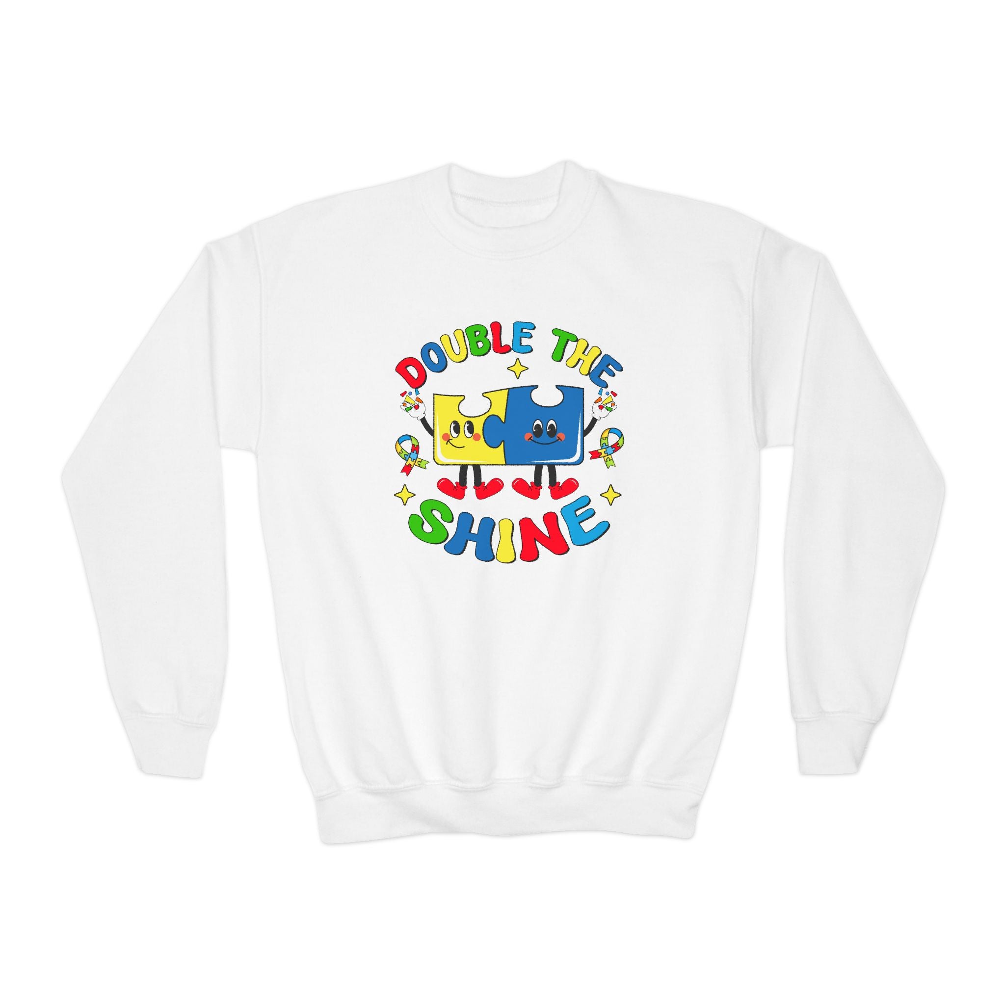 Double The Shine, Youth Crewneck Sweatshirt