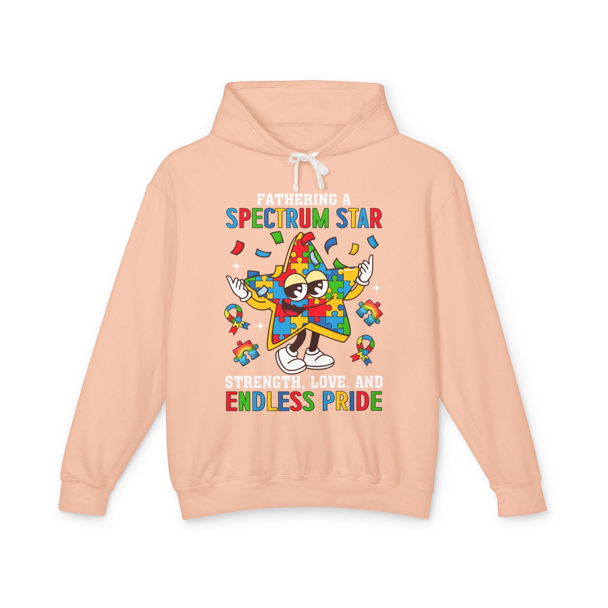 Fathering A Spectrum Star, Autism Awareness Adult Hoodie