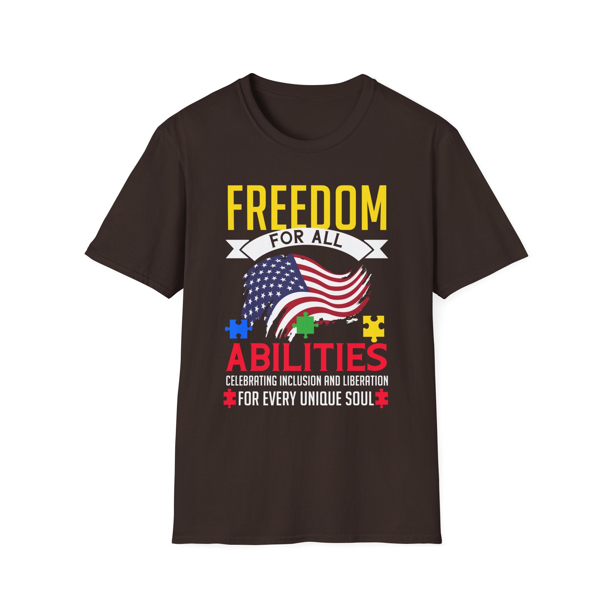 Freedom for all Autism Awareness , Adult T-Shirt