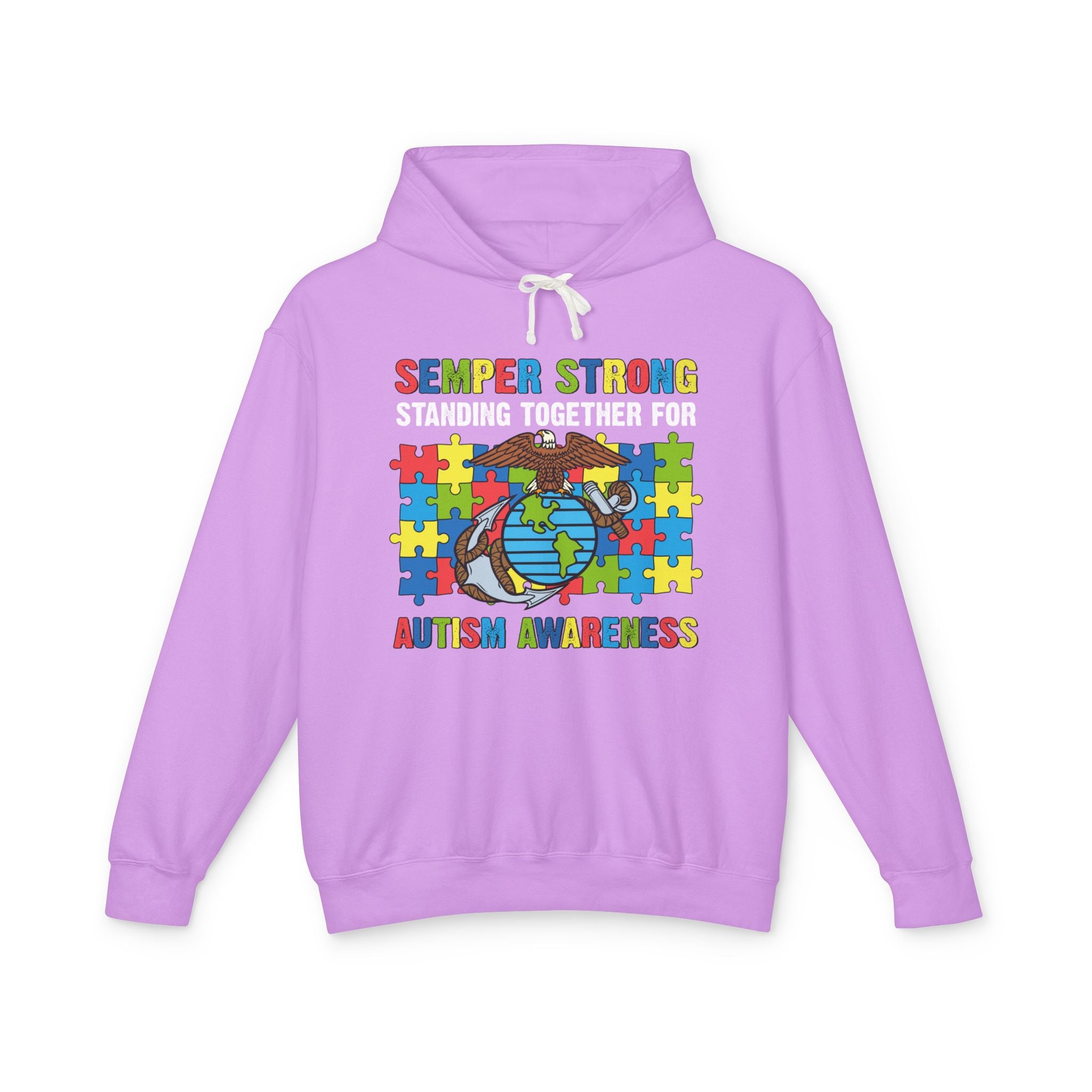 Semper Strong, Autism Awareness, Adult Unisex Hoodie