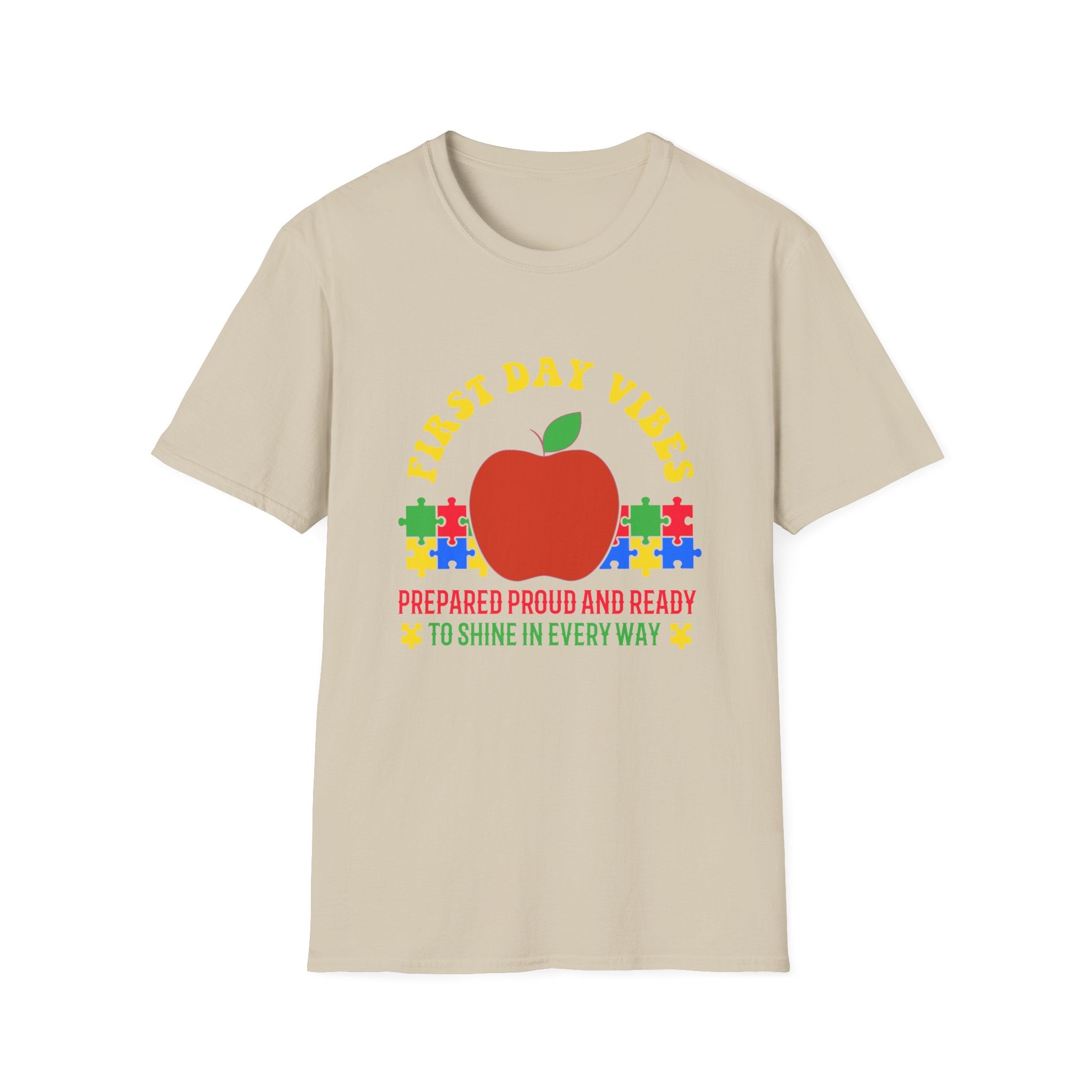 First Day Vibes Autism Awareness , Adult T-Shirt