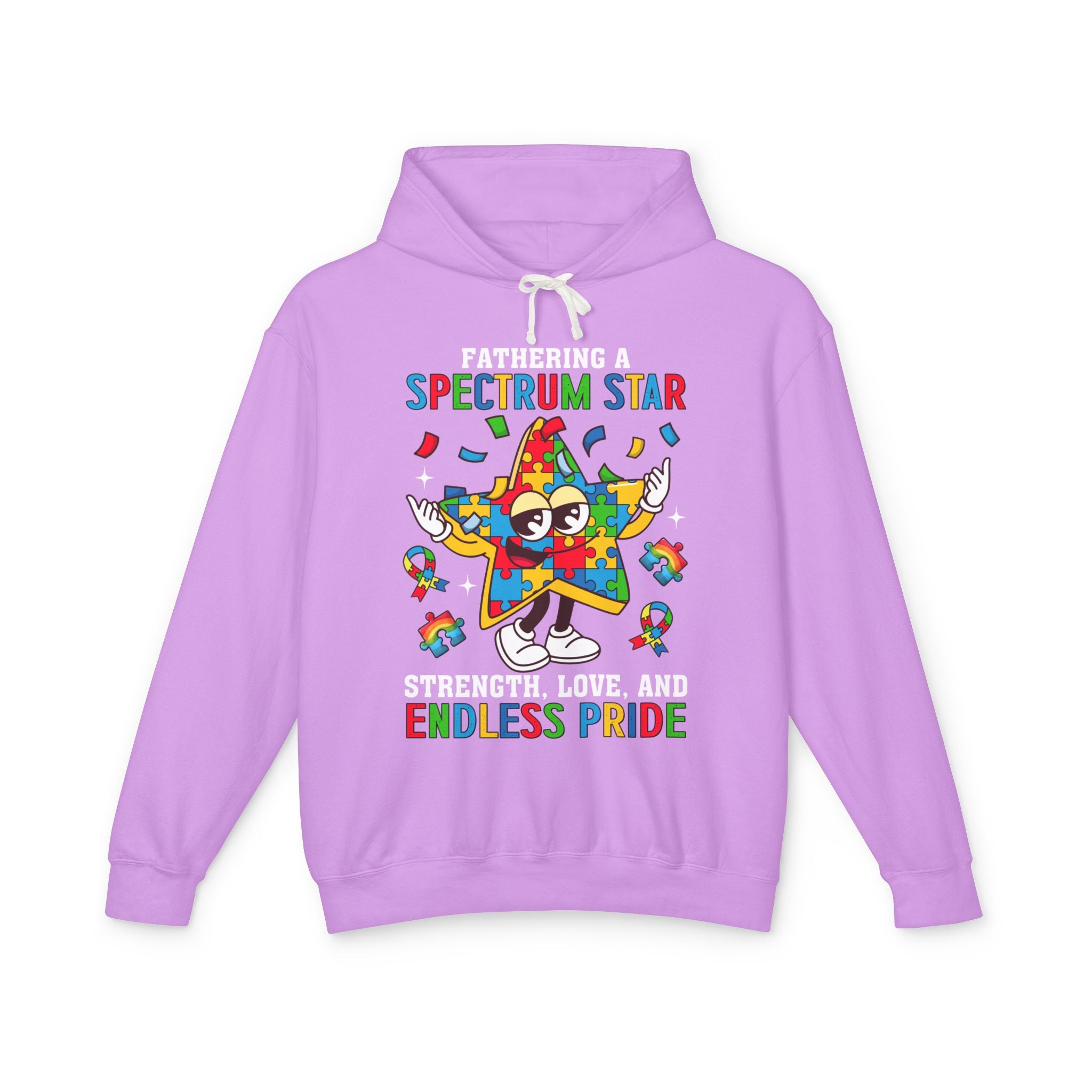 Fathering A Spectrum Star, Autism Awareness Adult Hoodie