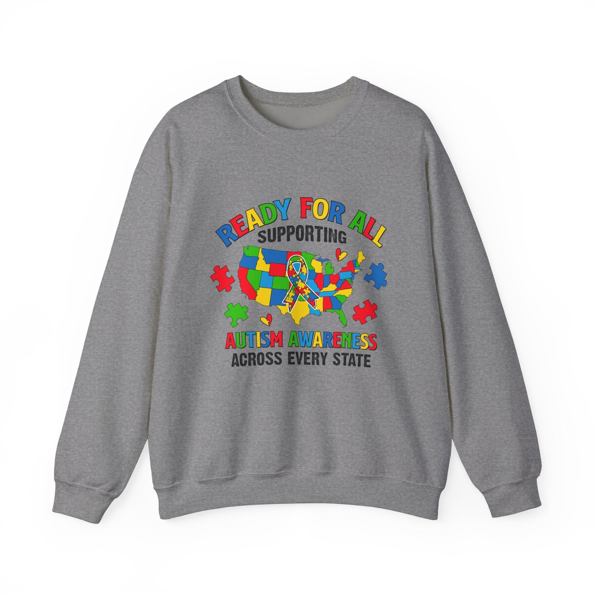 Ready for All, Autism Awareness Adult Sweatshirt