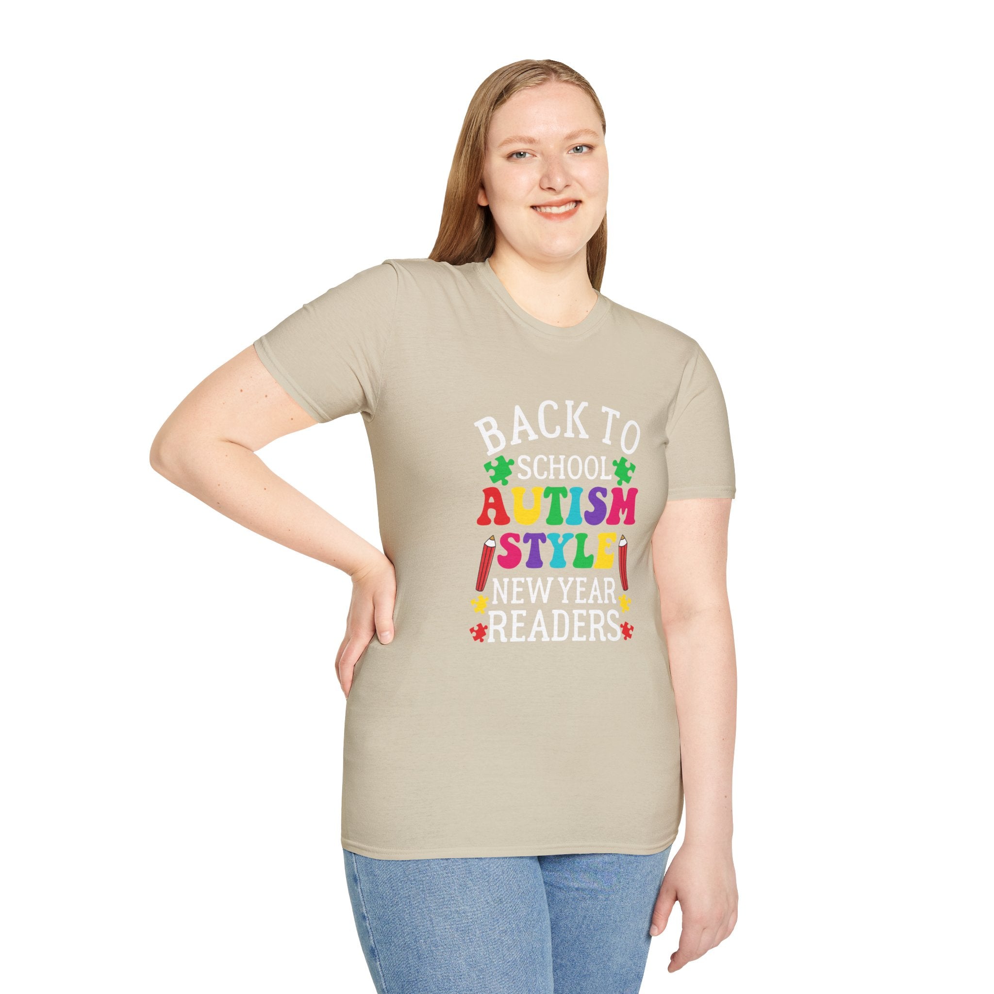 Back to School Autism Awareness , Adult T-Shirt