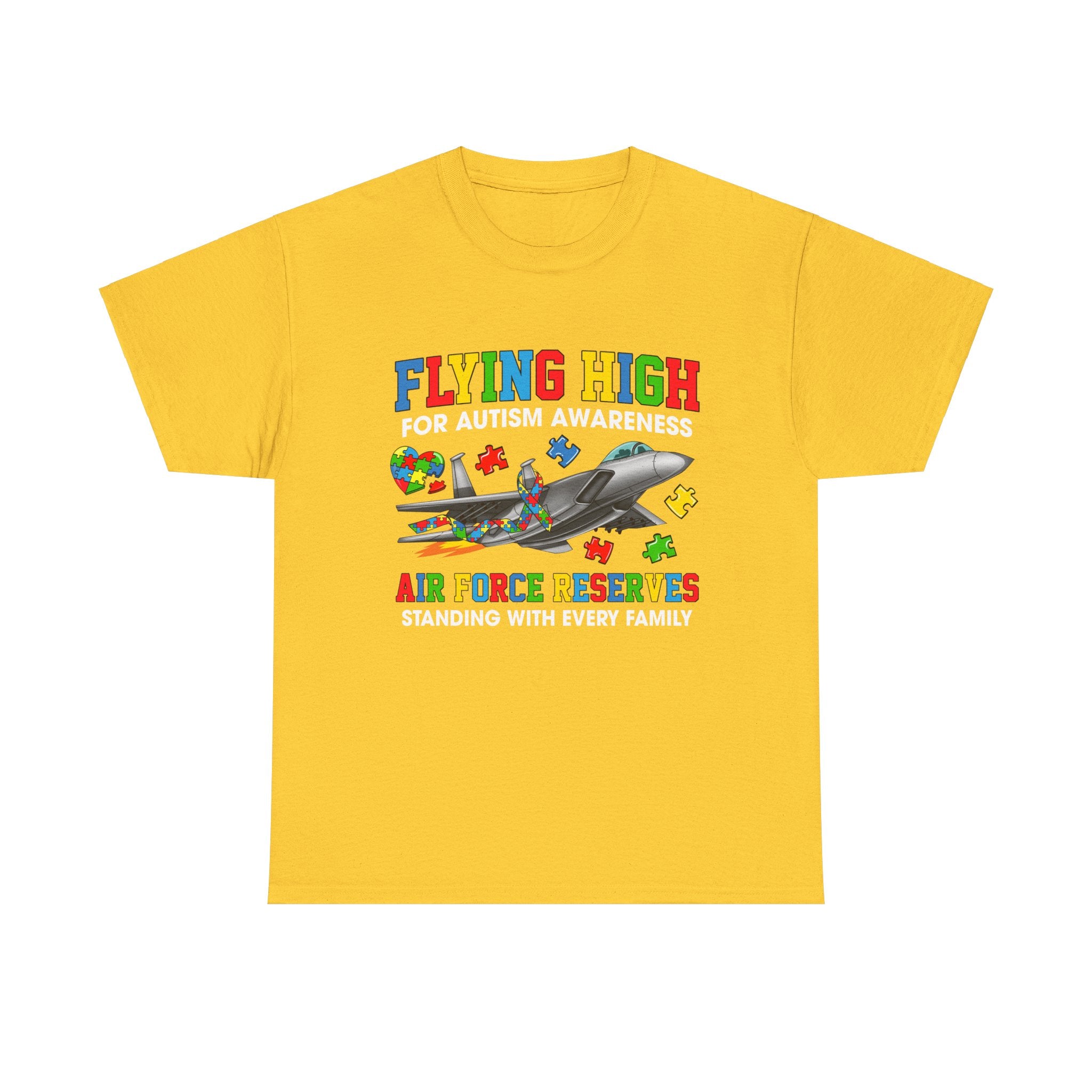 Flying High for Autism Awareness Adult T-Shirt | Airforce Reserves Support Tee