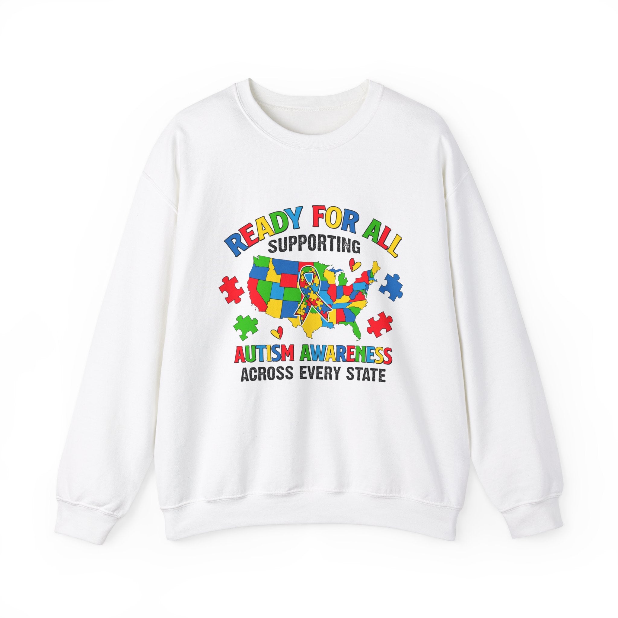 Ready for All, Autism Awareness Adult Sweatshirt