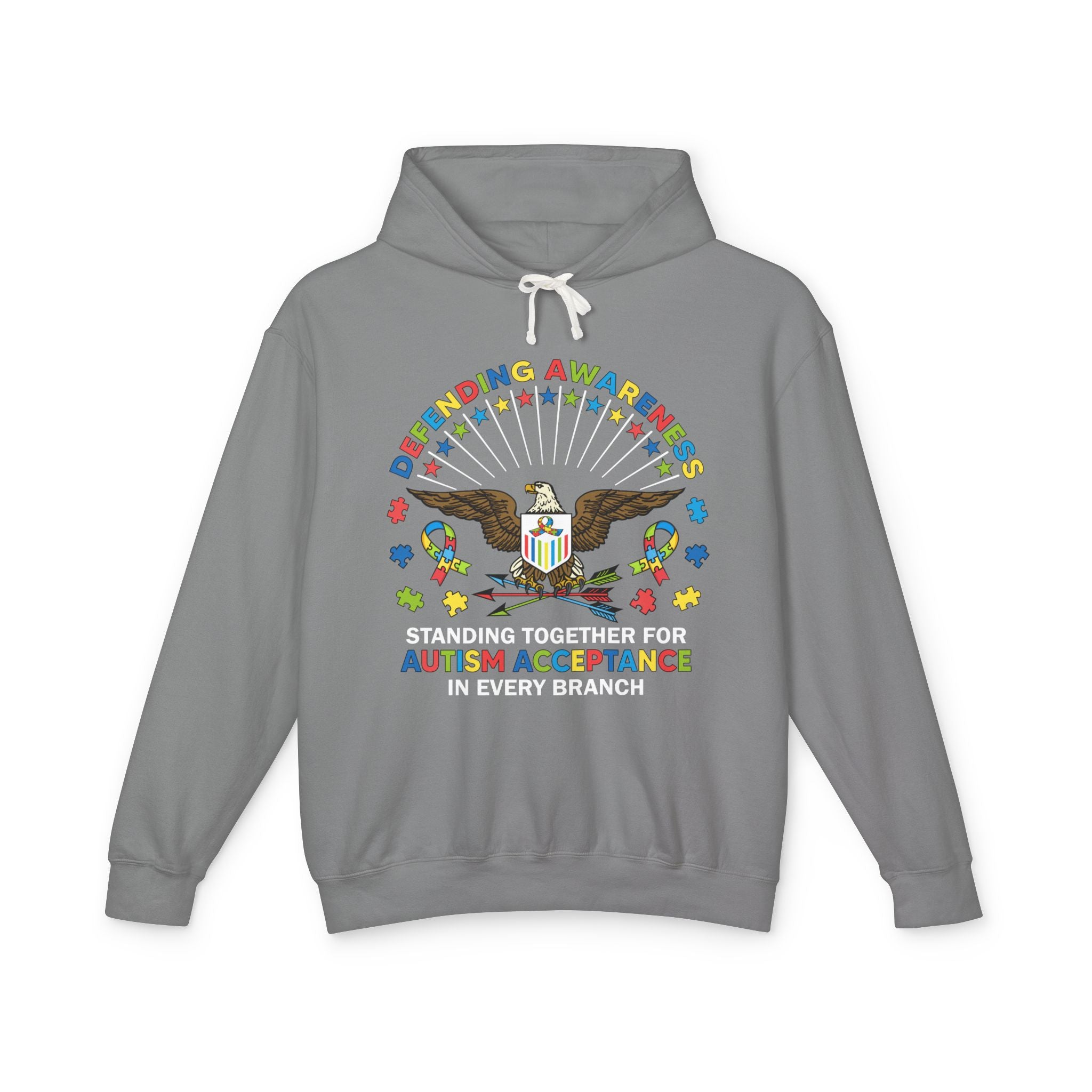 Defending Awareness, Autism Awareness Adult Hoodie