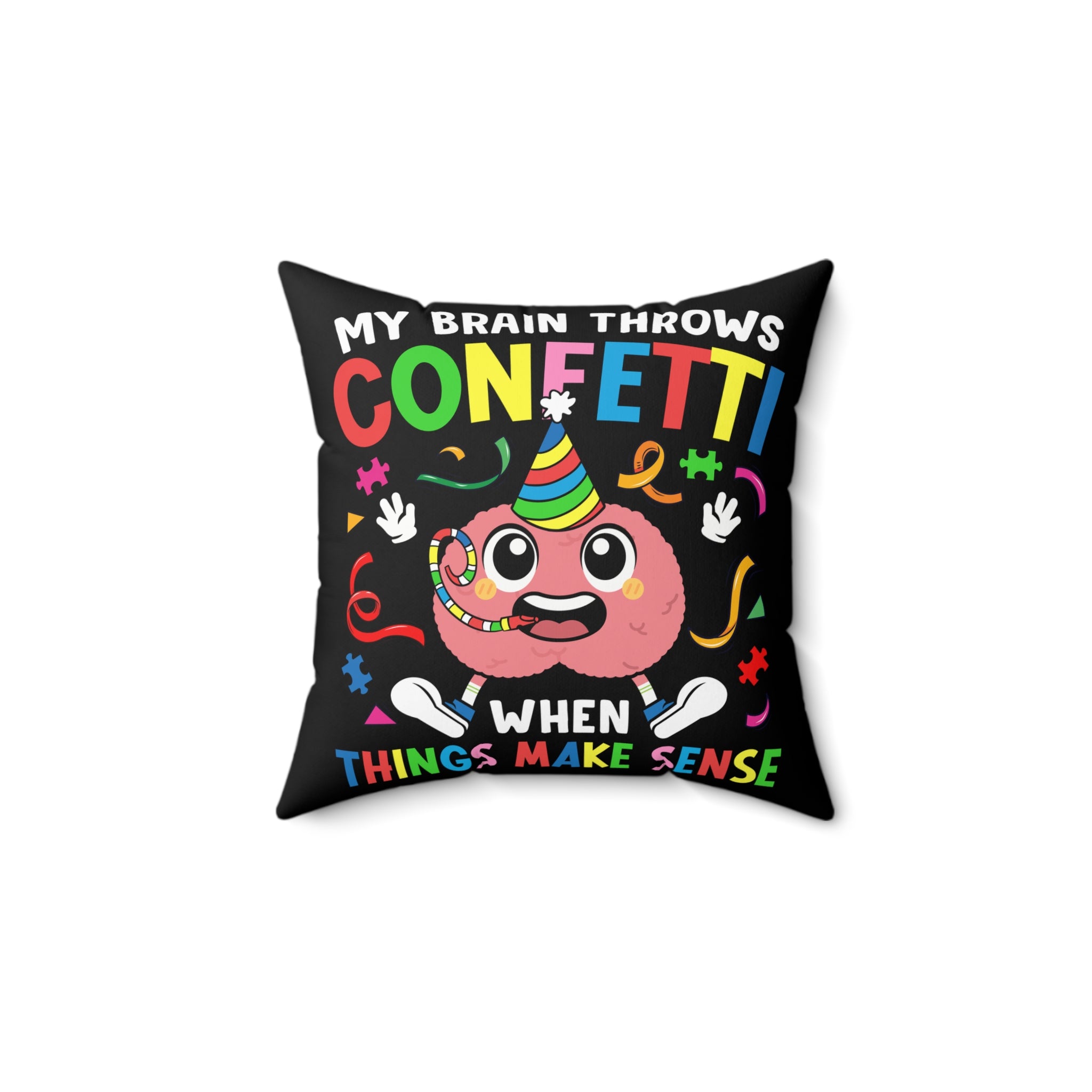 Things Makes Sense Austim Spun Polyester Square Pillow