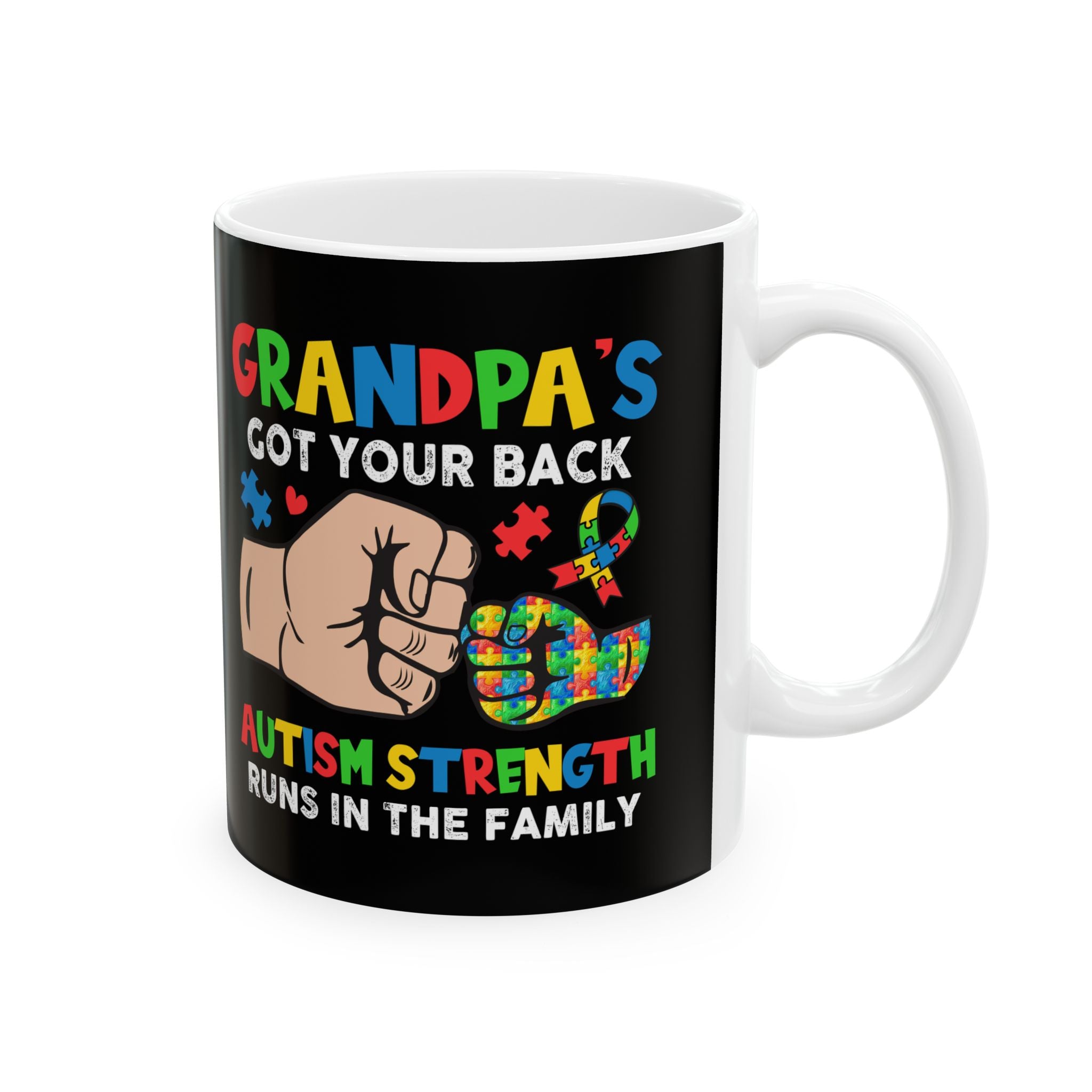 Grandpa's Got Your Back Austim Ceramic Mug