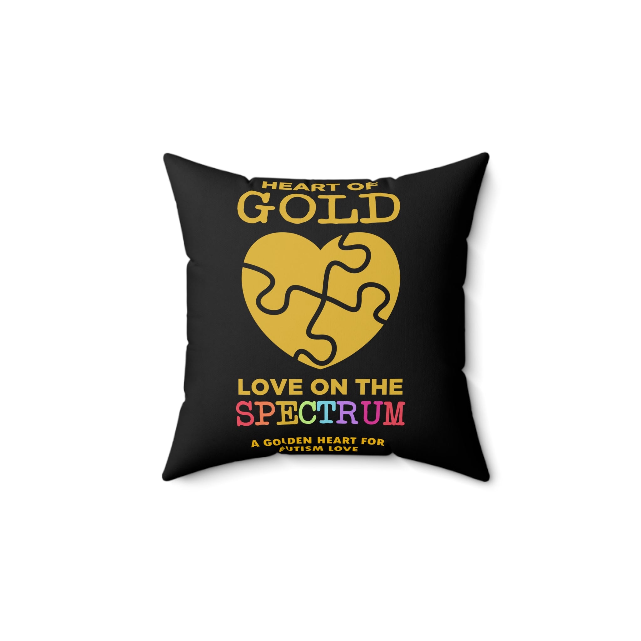 Heart Of Gold Spun Polyester Square Pillow