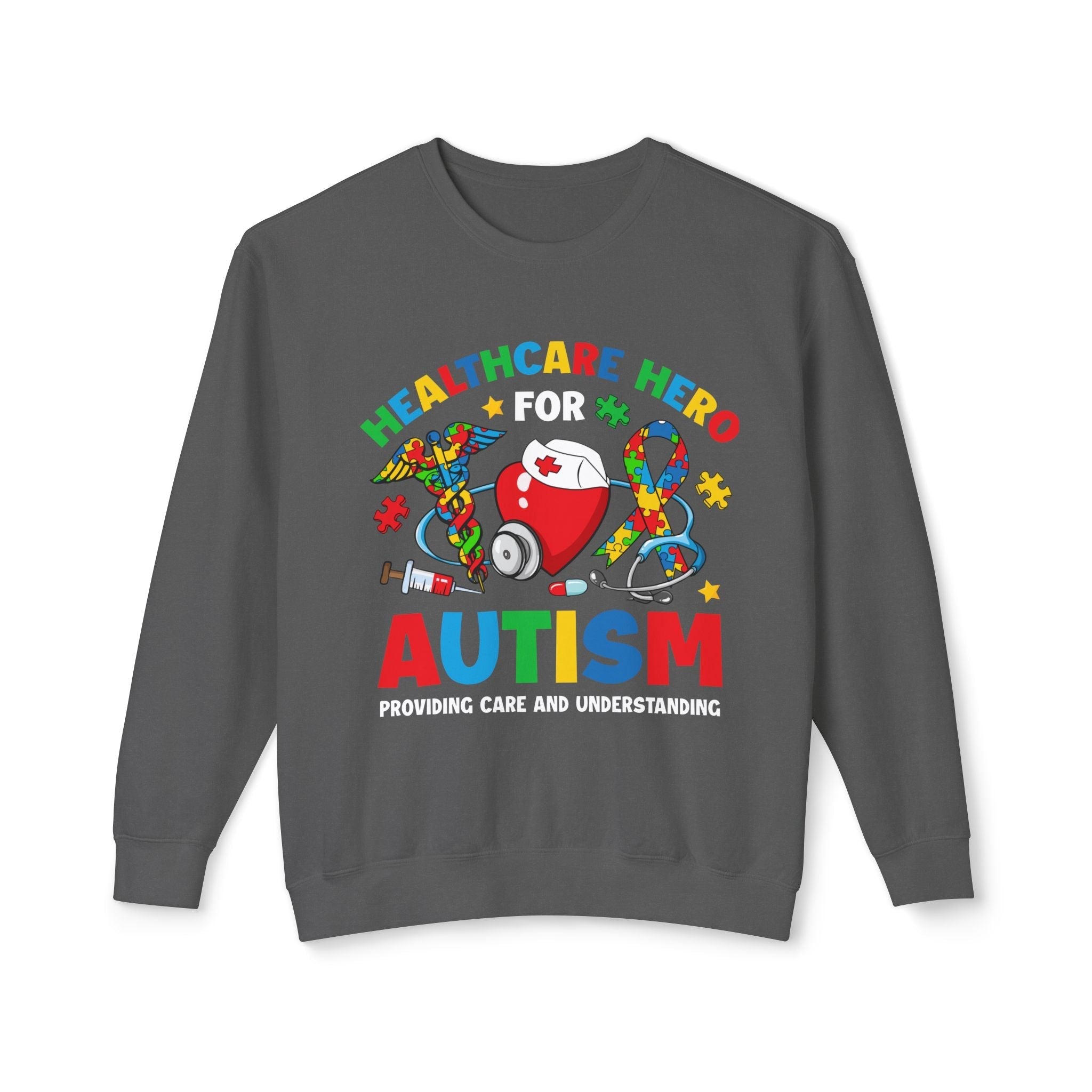 "Healthcare Hero Autism Awareness Sweatshirt – 'Healthcare