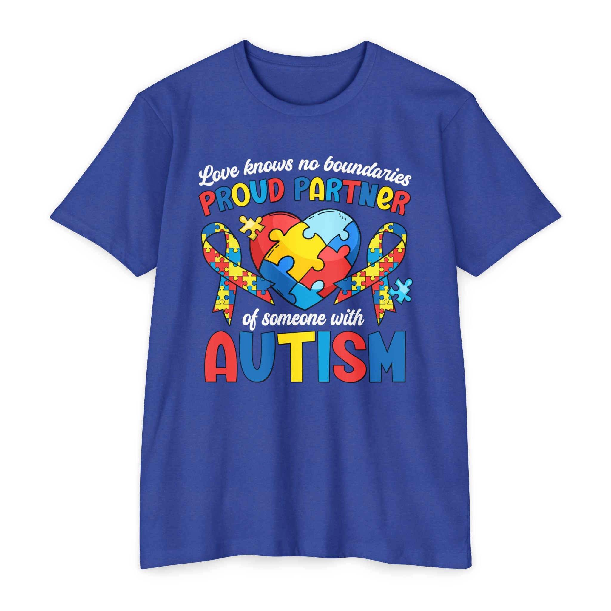 Proud Partner, Autism Advocate, Unisex CVC Adult Jersey T-shirt