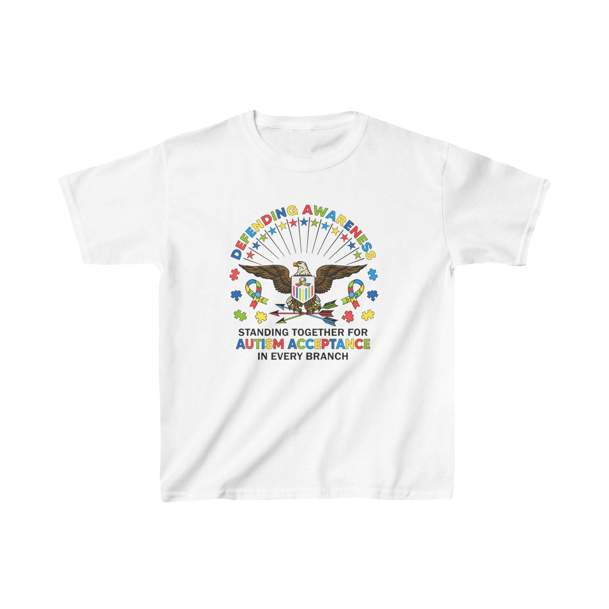 Defending Awareness, Unisex Children's T-Shirt | Autism Awareness in Every U.S. Military Branch