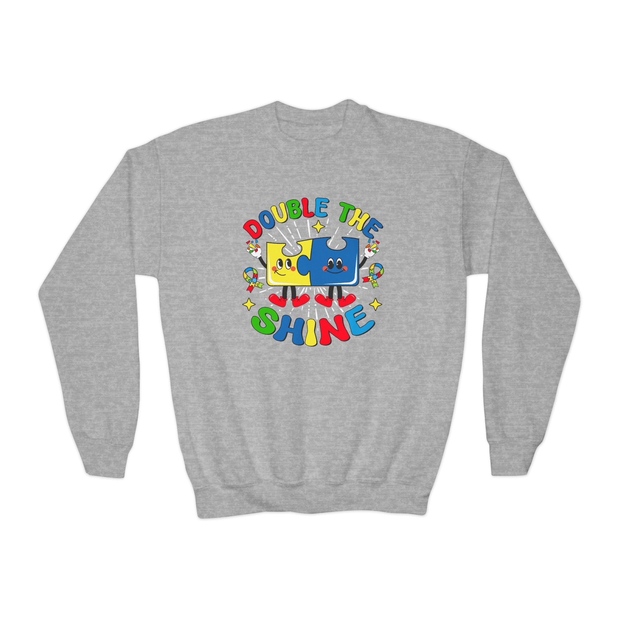 Double The Shine, Youth Crewneck Sweatshirt