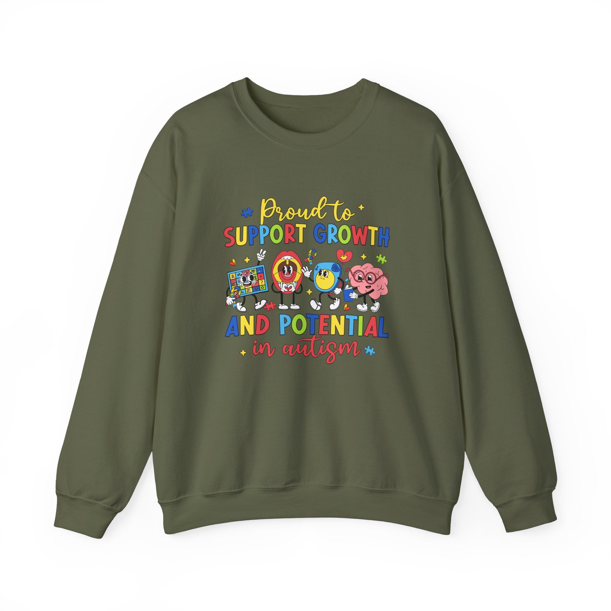 Nurturing Growth for Autism Awareness, Adult Sweatshirt