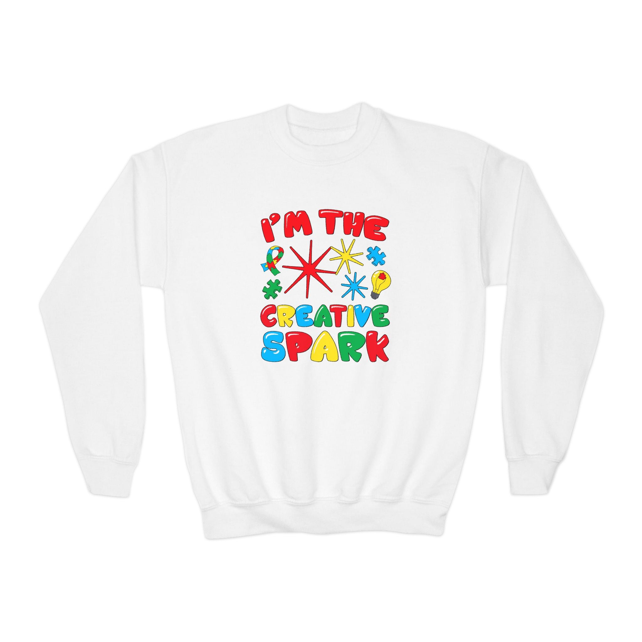 I'm The Creative Spark, Youth Crewneck Sweatshirt