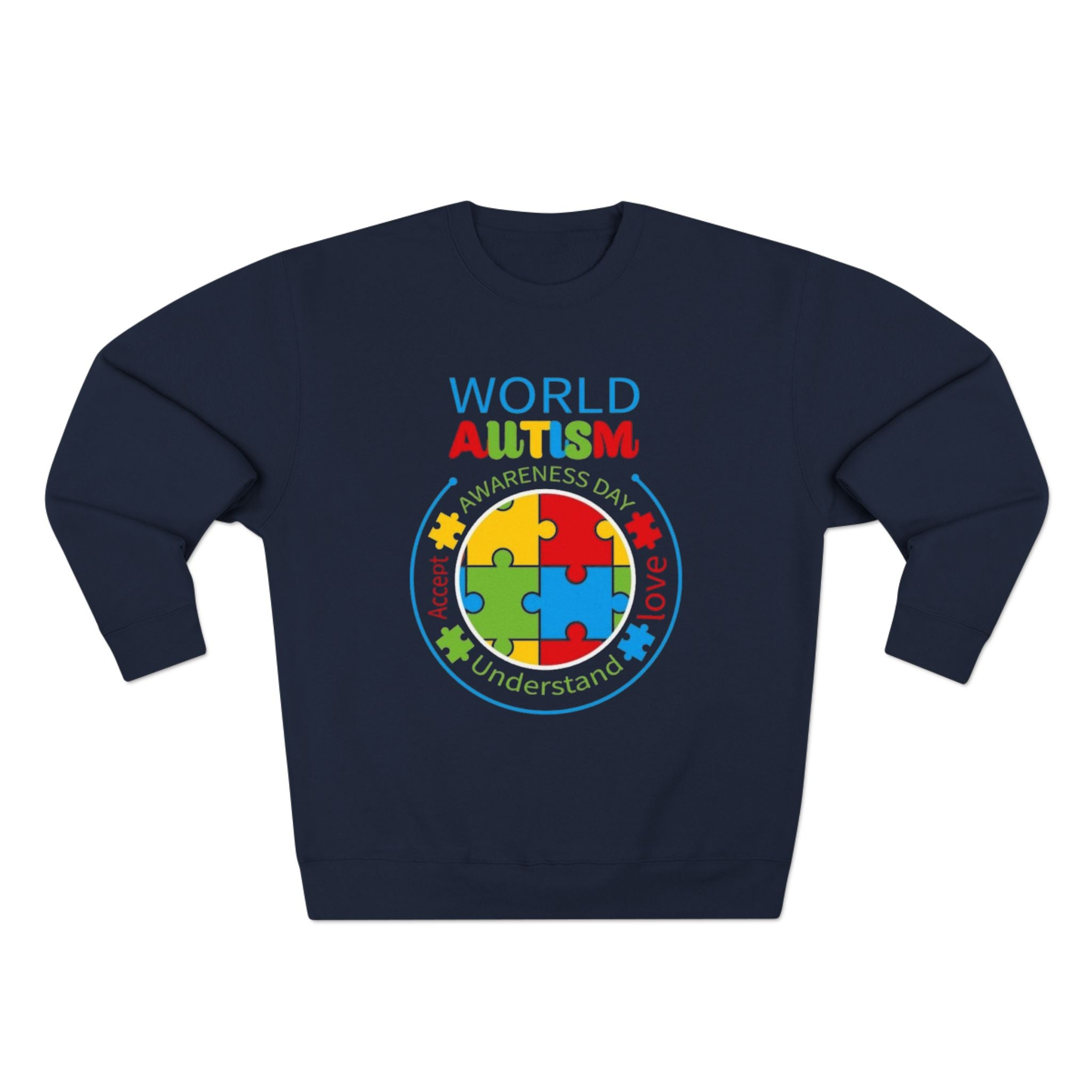 Autism World, Long Sleeve Adult Shirt,  Autism Awareness Apparel