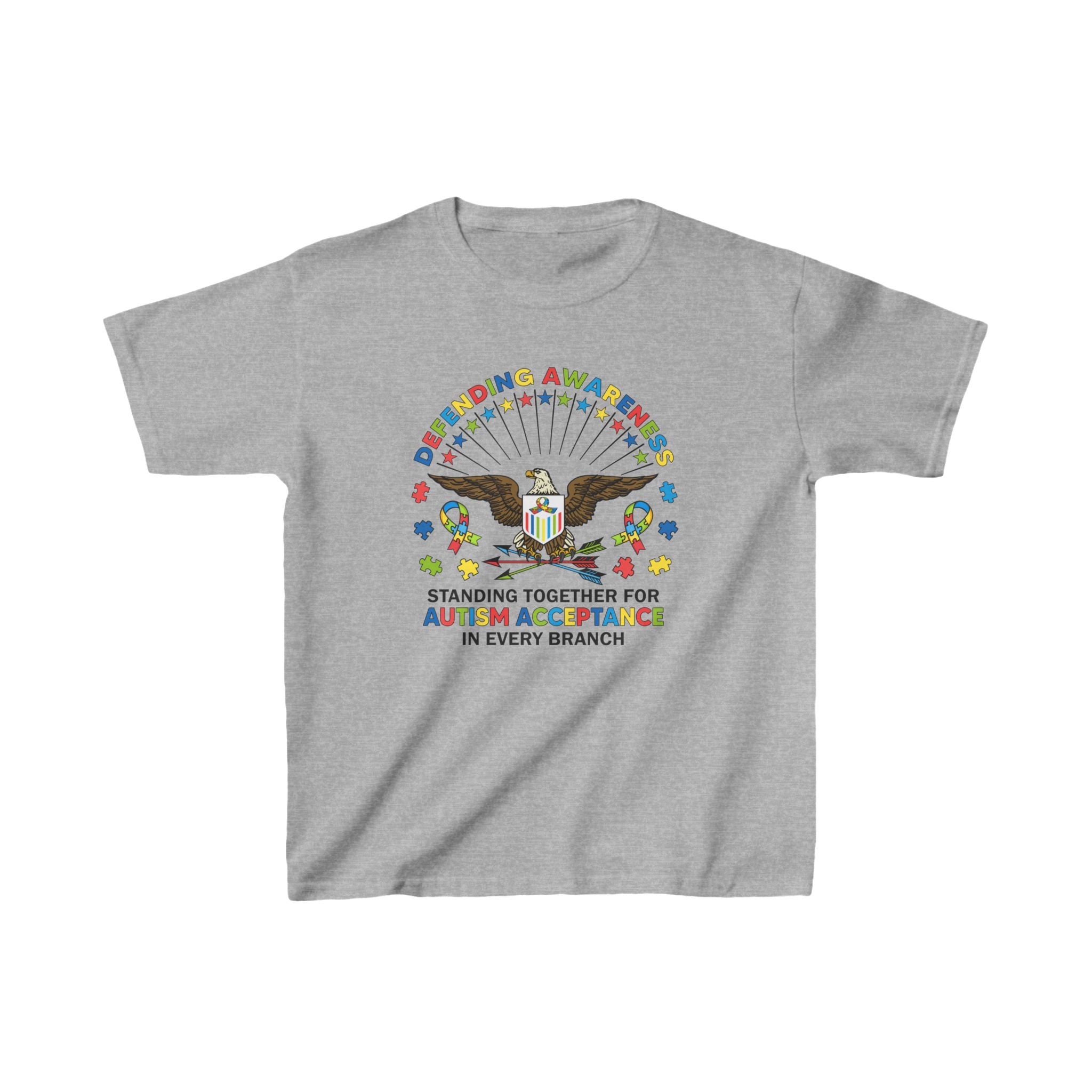 Defending Awareness, Unisex Children's T-Shirt | Autism Awareness in Every U.S. Military Branch