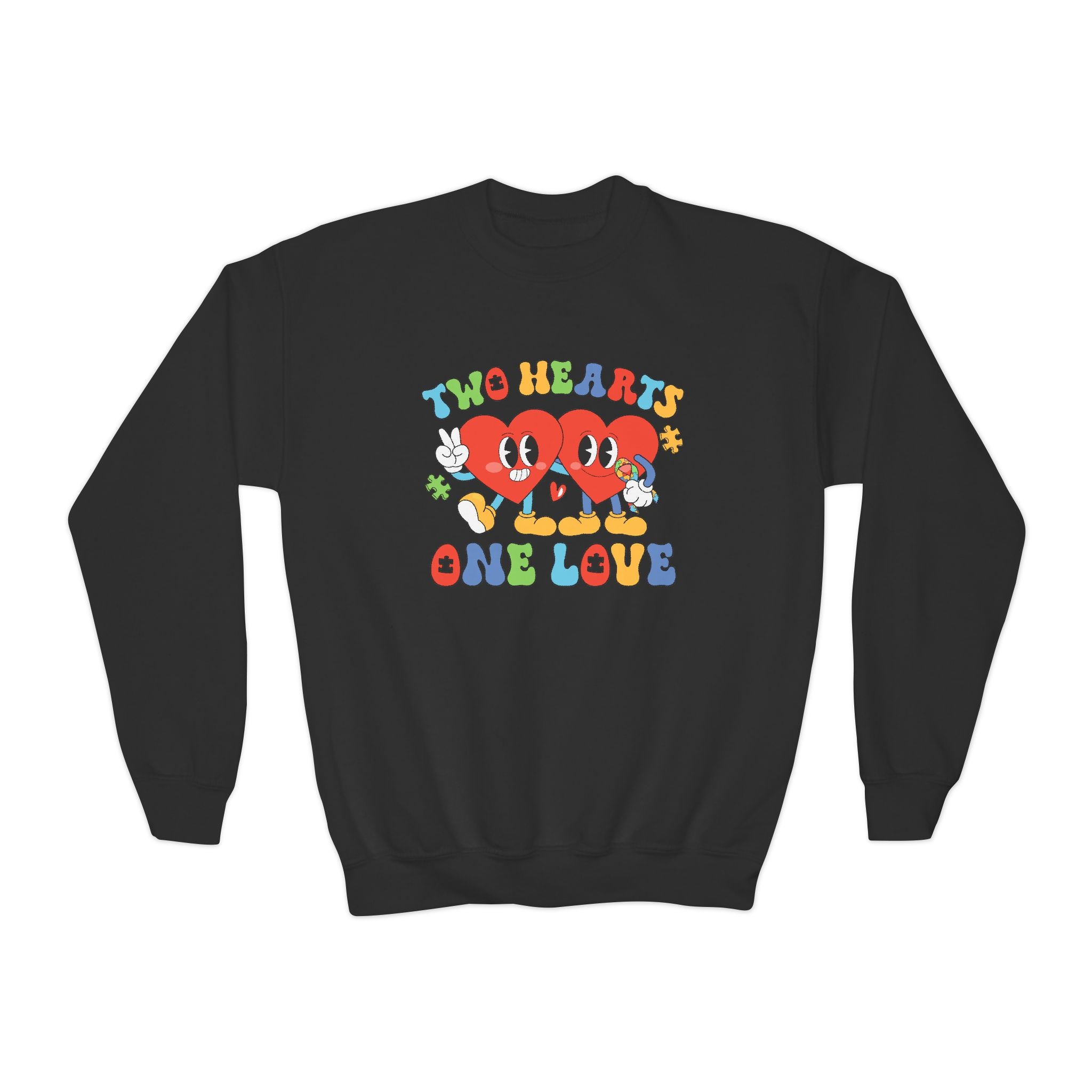 Two Hearts One Love, Youth Crewneck Sweatshirt