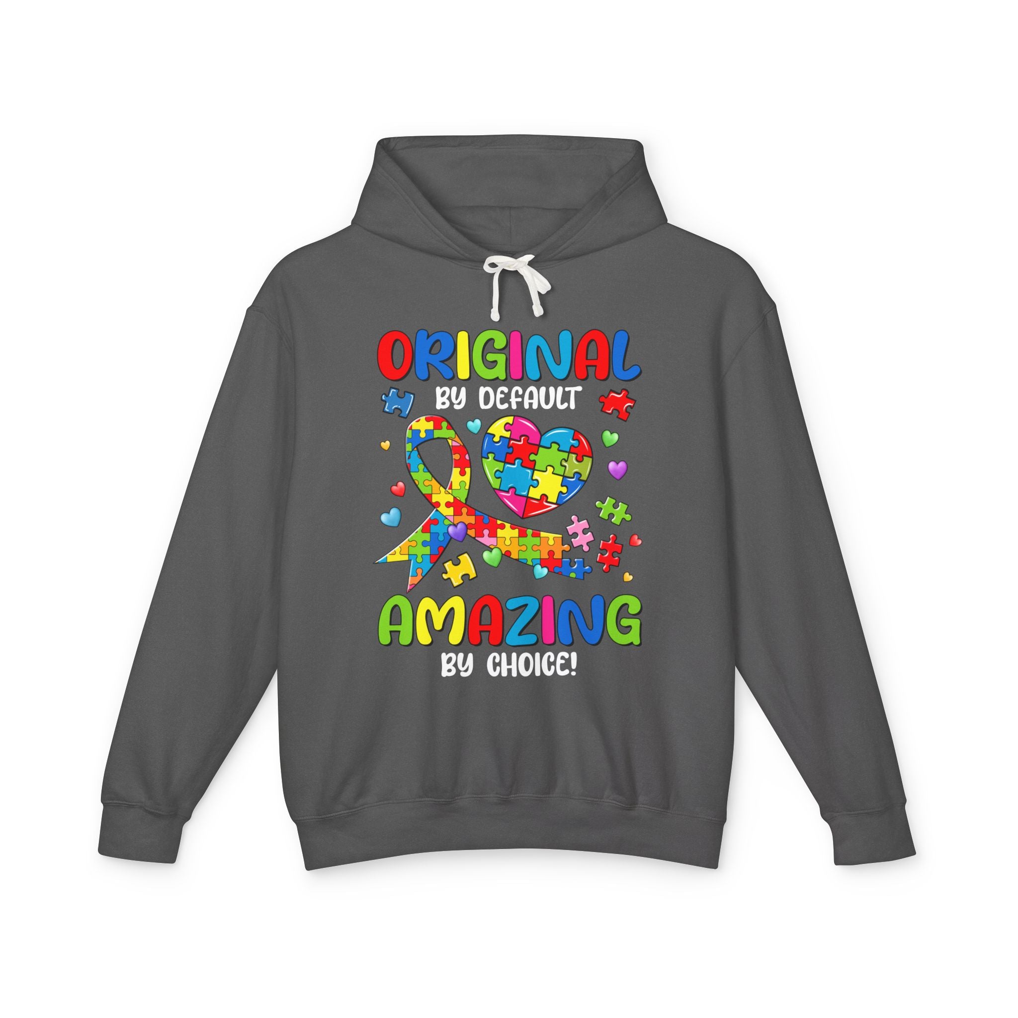 Original By Default Amazing By Choice , Autism Awareness Adult Hoodie