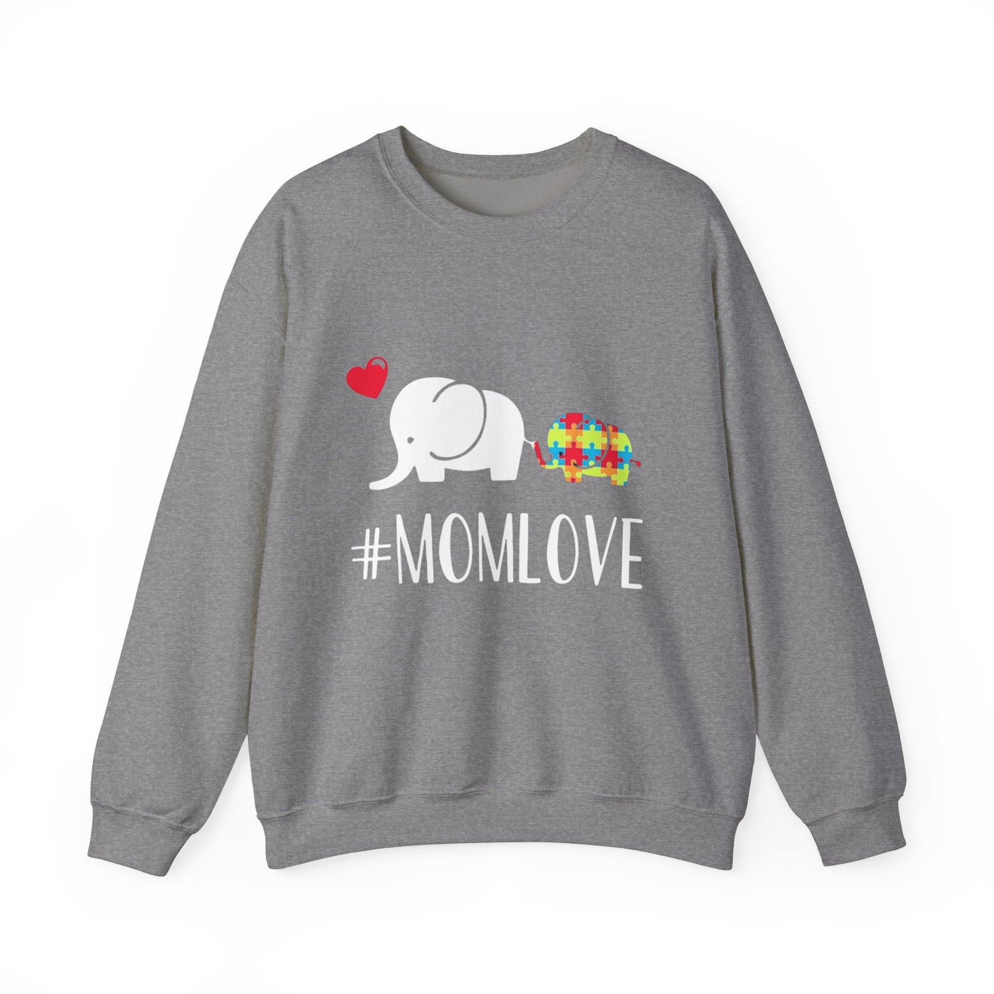 Mom Love, Autism Awareness Adult Sweatshirt