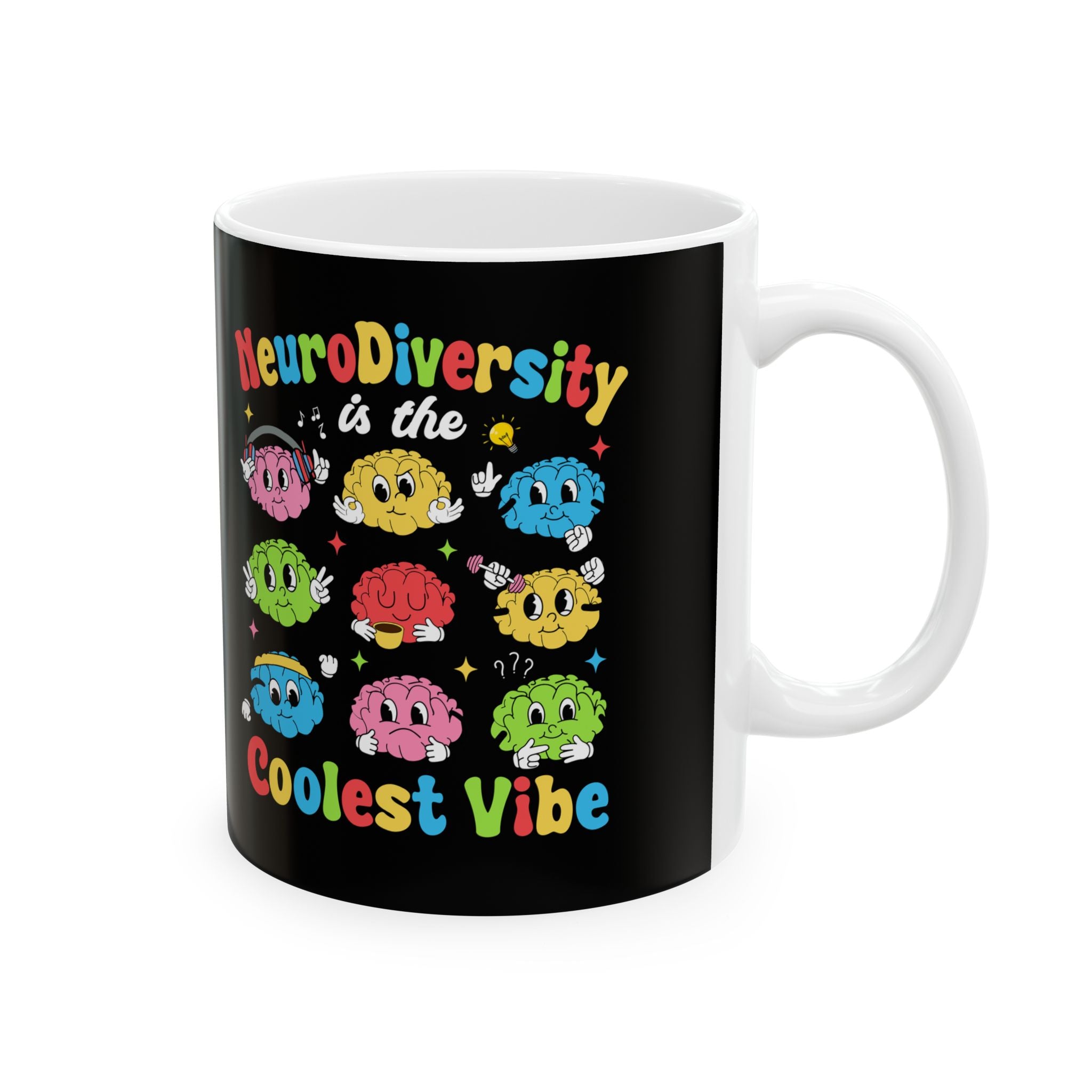 Neurodiversity Coolest Vibe Fueled By Love Austim Ceramic Mug