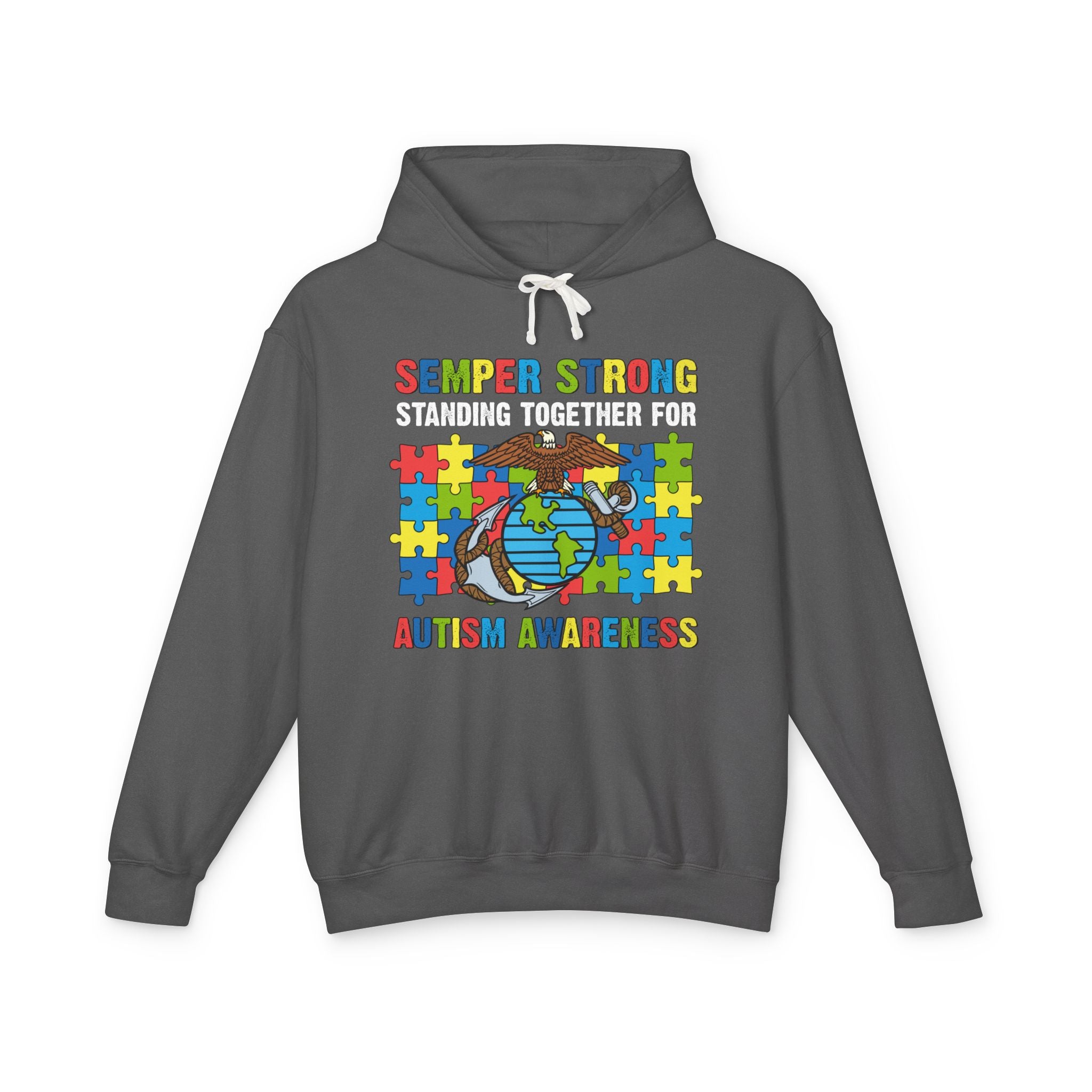 Semper Strong, Autism Awareness, Adult Unisex Hoodie