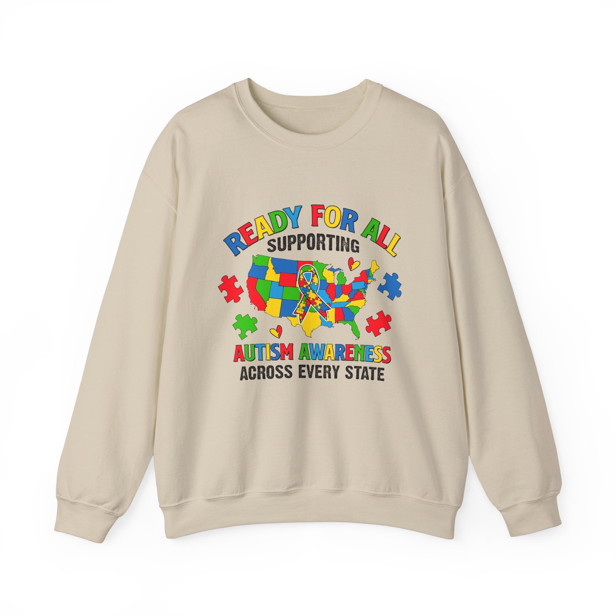 Ready for All, Autism Awareness Adult Sweatshirt